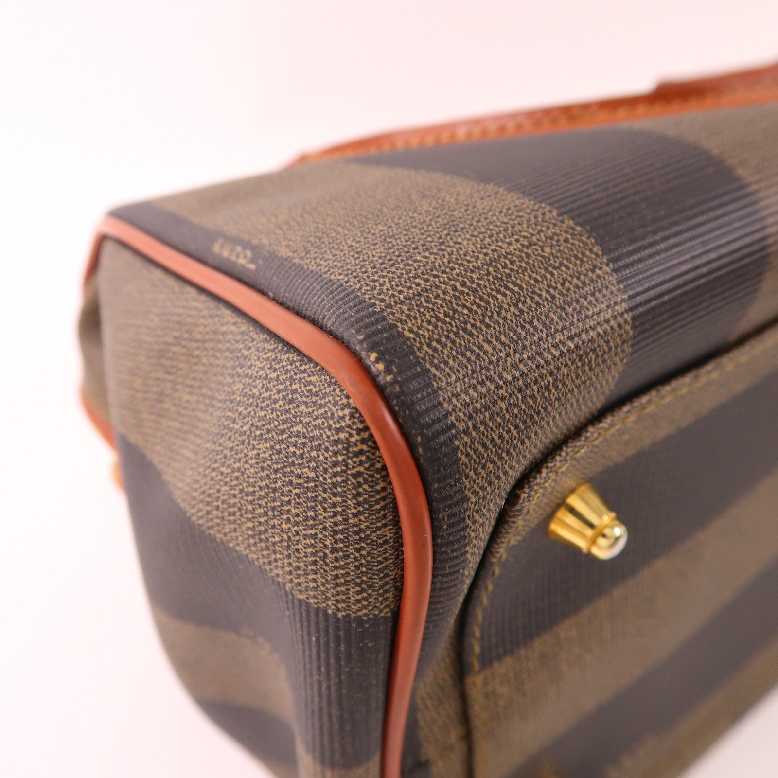 FENDI 【激減優惠】塗層帆布Vintage Pequin Convertible Boston Bag金扣手挽肩背兩用袋