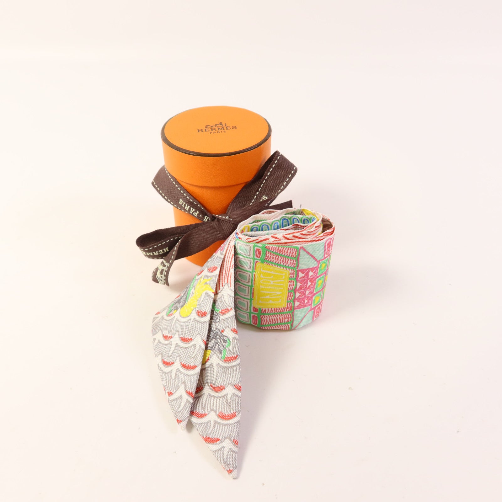 HERMES 【激減優惠】絲質Twilly絲巾
