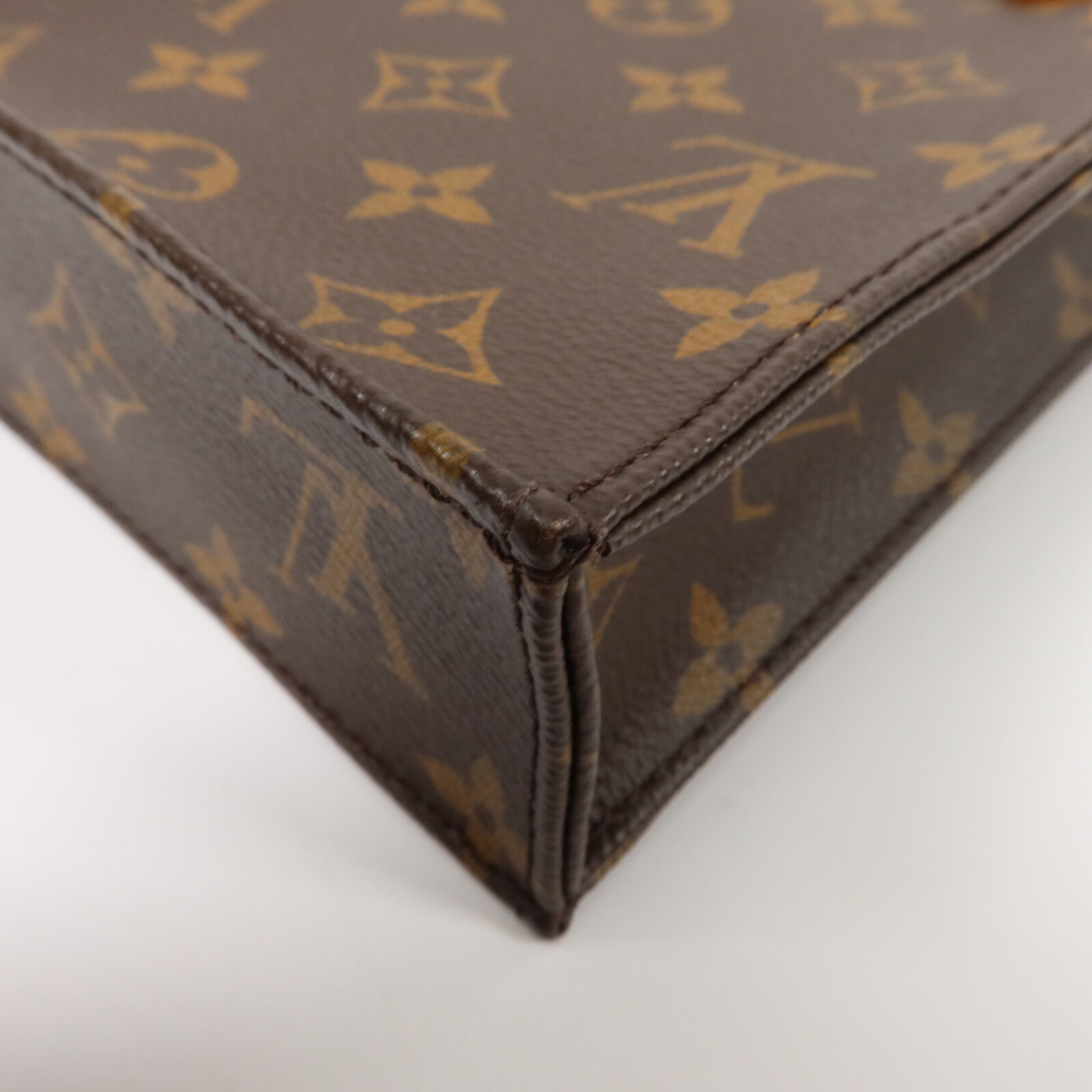 LOUIS VUITTON Monogram Petit Sac Plat手挽肩背兩用袋