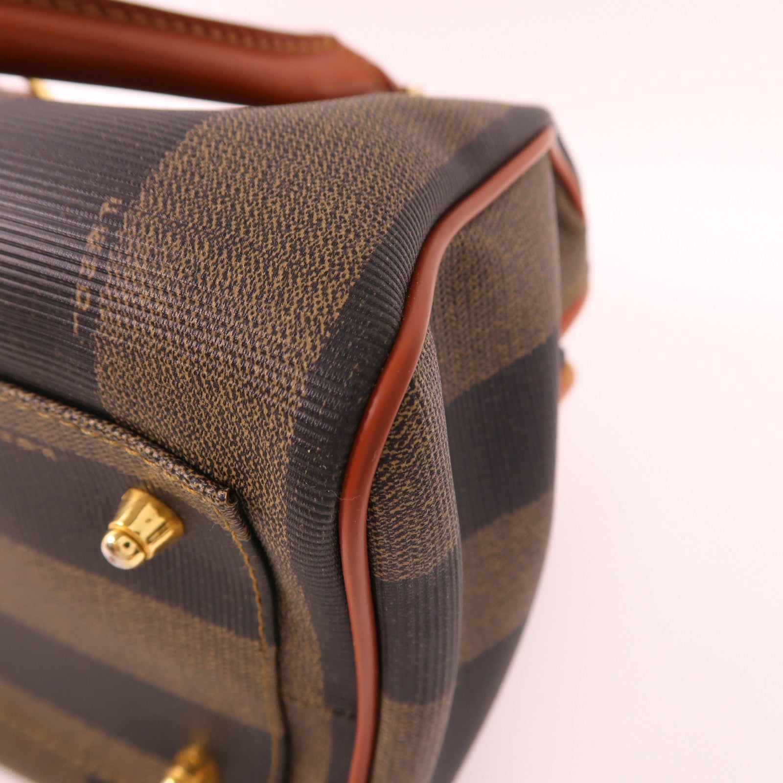 FENDI 【激減優惠】塗層帆布Vintage Pequin Convertible Boston Bag金扣手挽肩背兩用袋