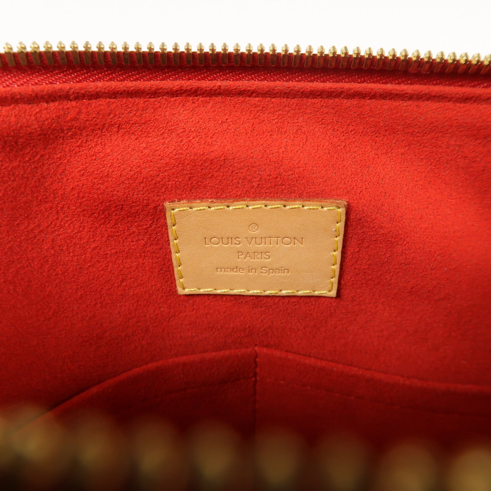 LOUIS VUITTON LV GHW Pallas 2 Way Shoulder Handbag M41175 Monogram Brown/Red