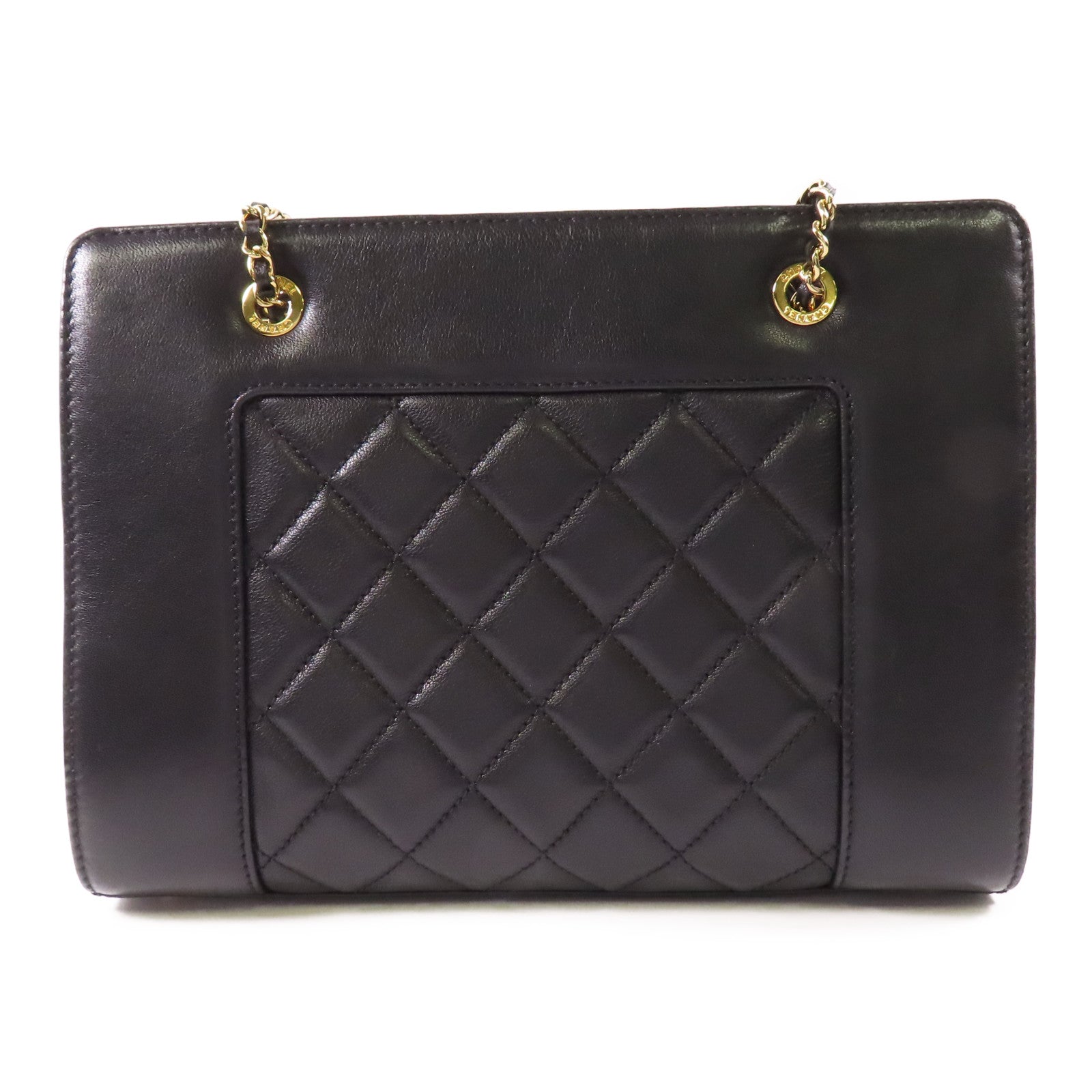 CHANEL 羊皮皮革Shoulder Bag金扣鏈帶肩背袋