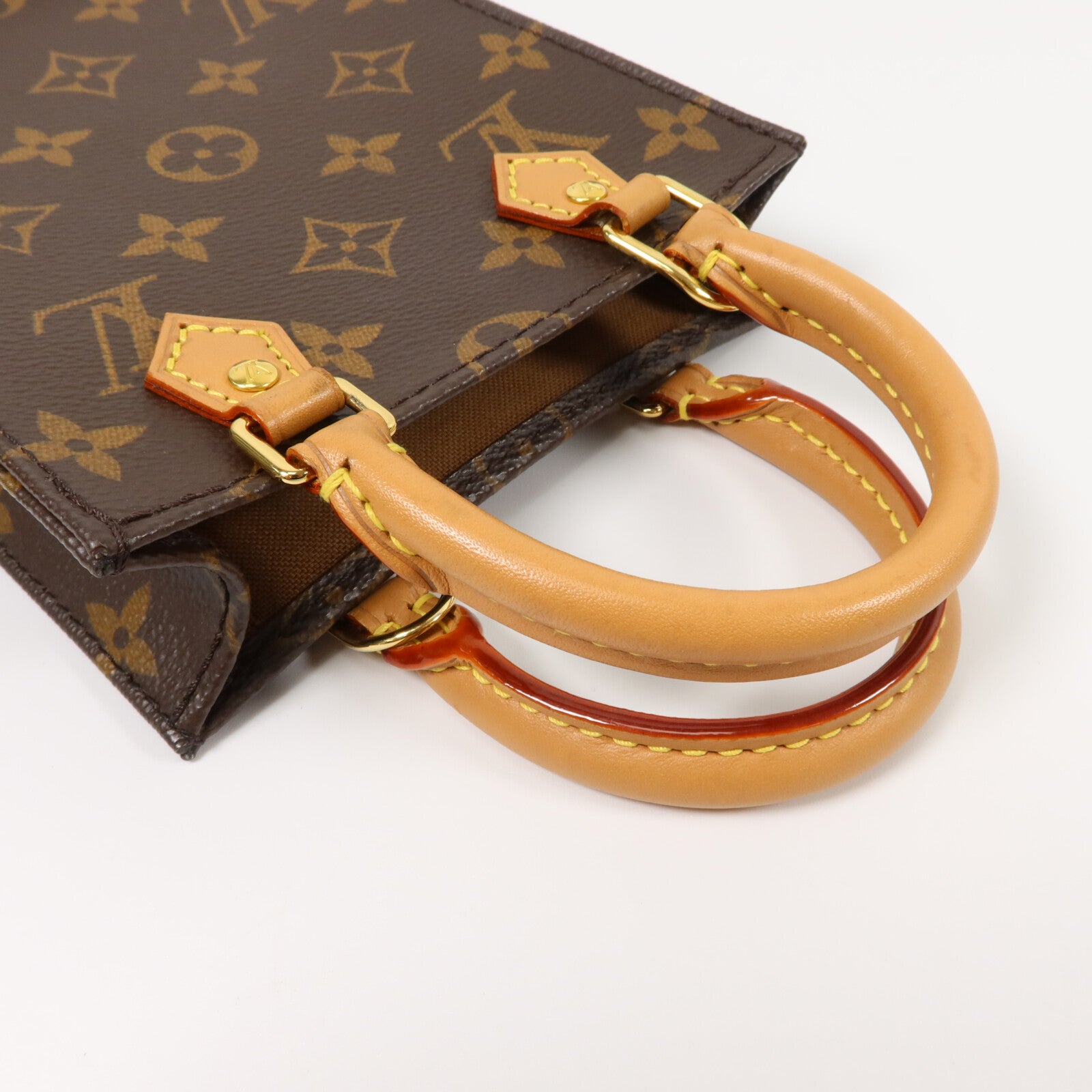LOUIS VUITTON Monogram Petit Sac Plat手挽肩背兩用袋
