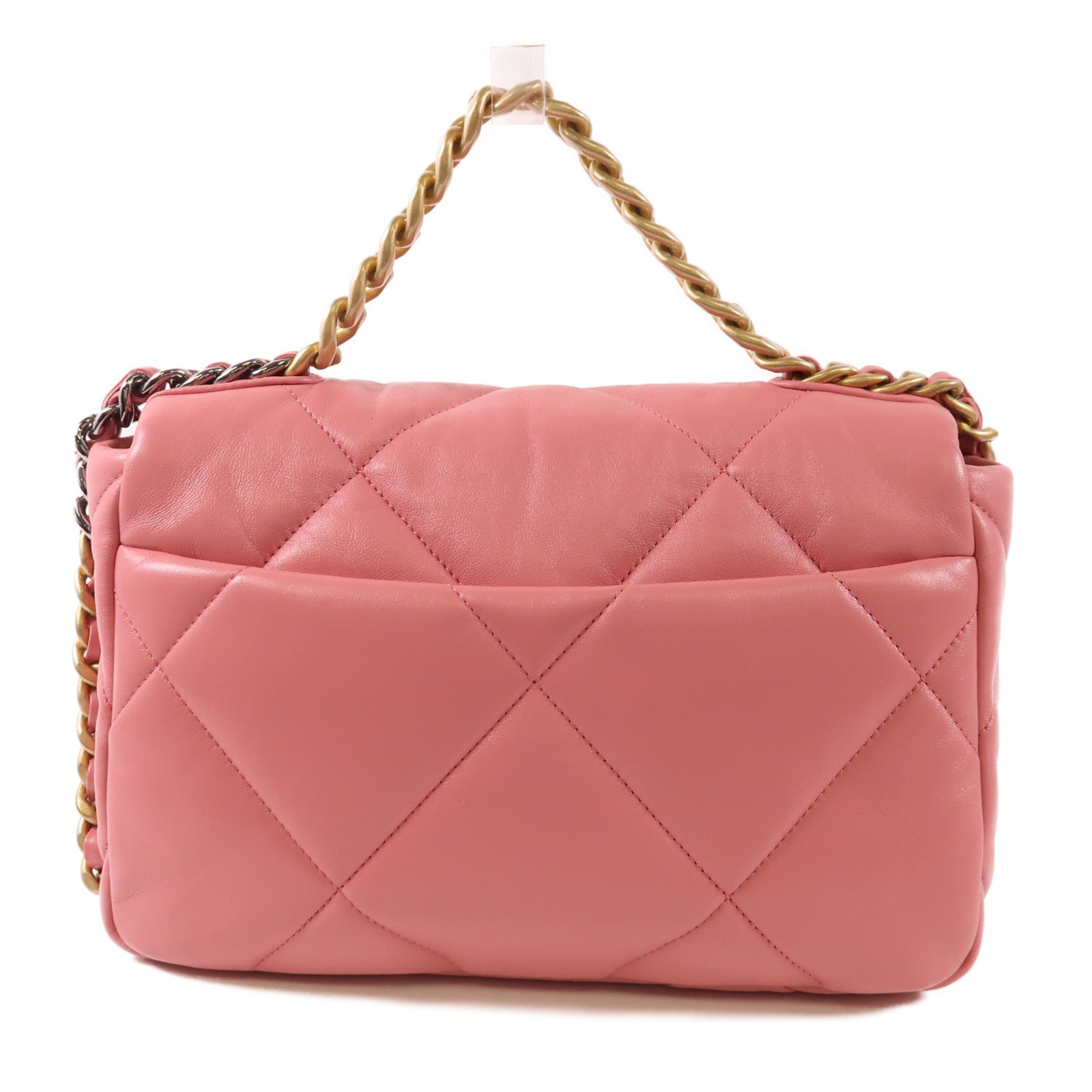 CHANEL CC C19 2 Way Chain Shoulder Bag AS1160 Lambskin Leather Pink