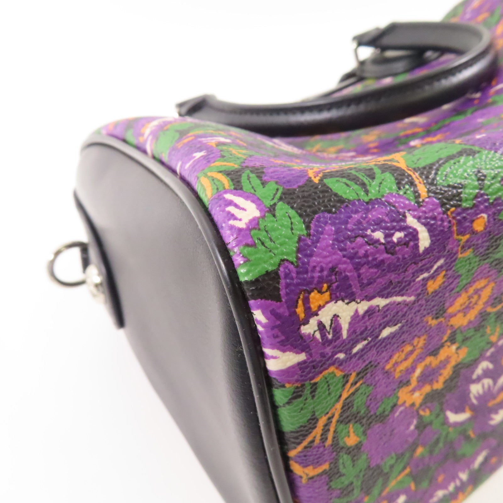 COACH 牛皮皮革2 Way Shoulder Bag銀扣手挽肩背兩用袋