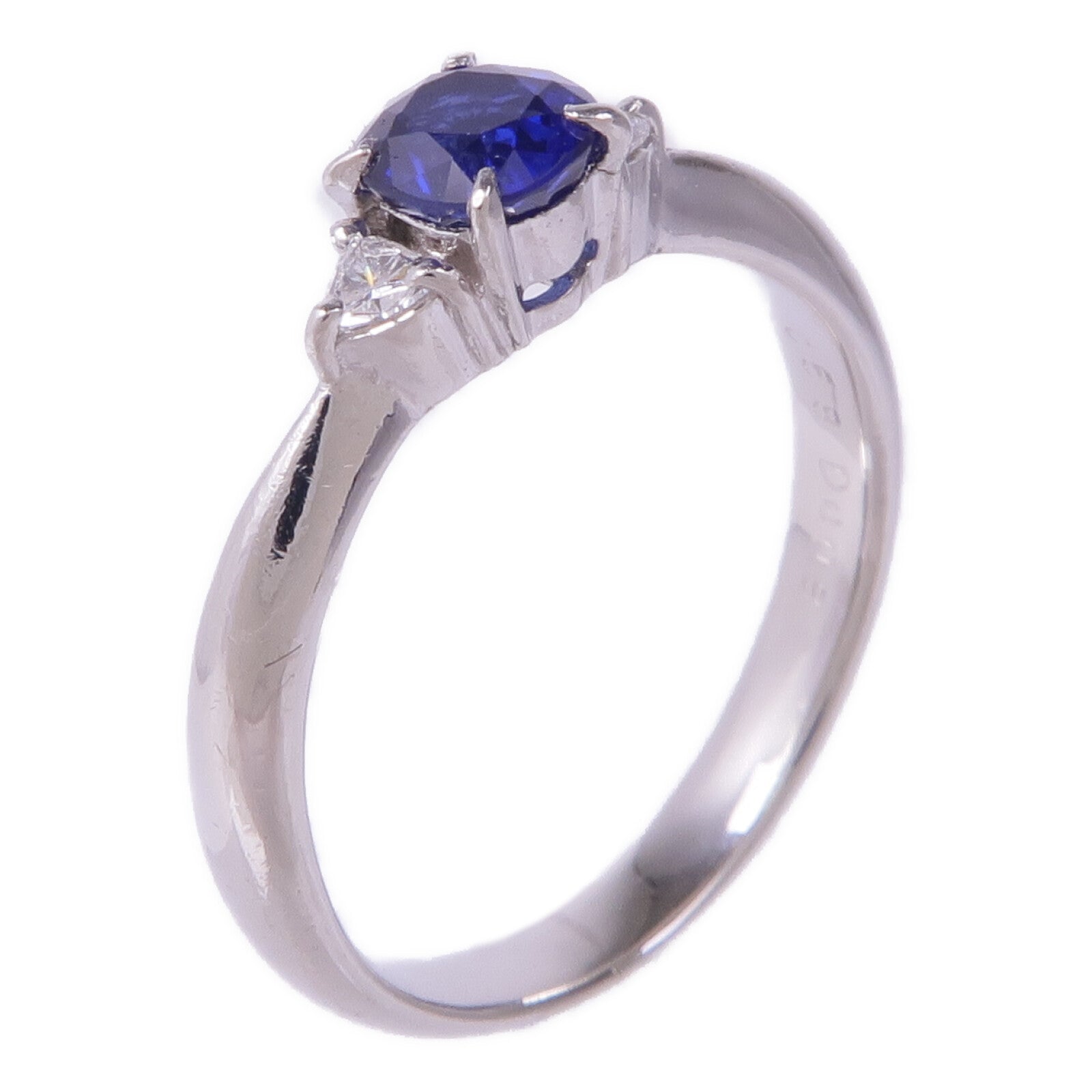 JEWELRY 【激減優惠】PT900鉑金Sapphire Diamond Ring藍寶石/鑽石戒指US#5.25