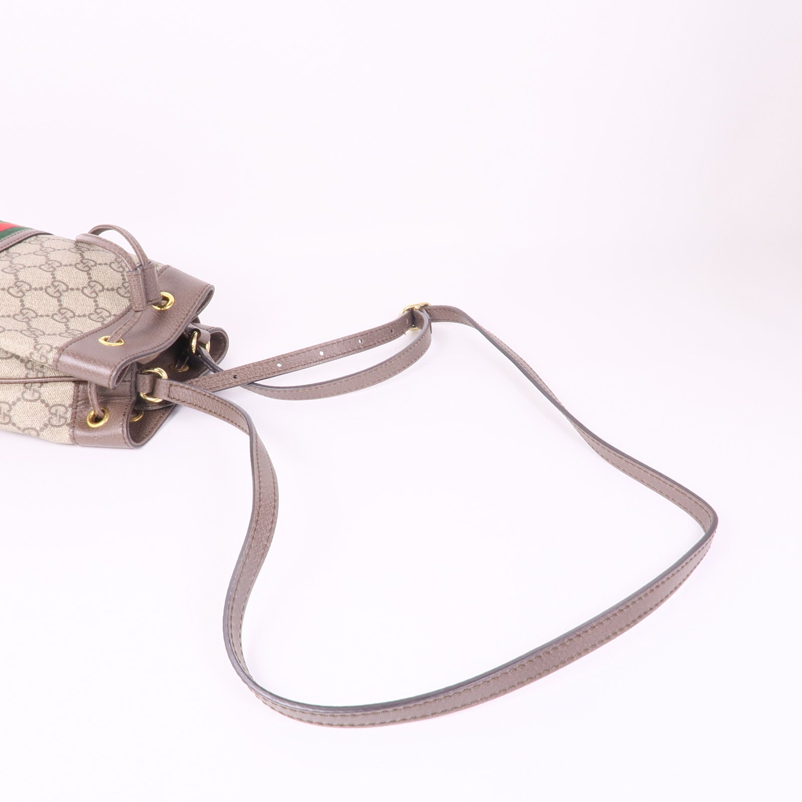 GUCCI 塗層帆布Ophidia Mini Bucket金扣肩背袋