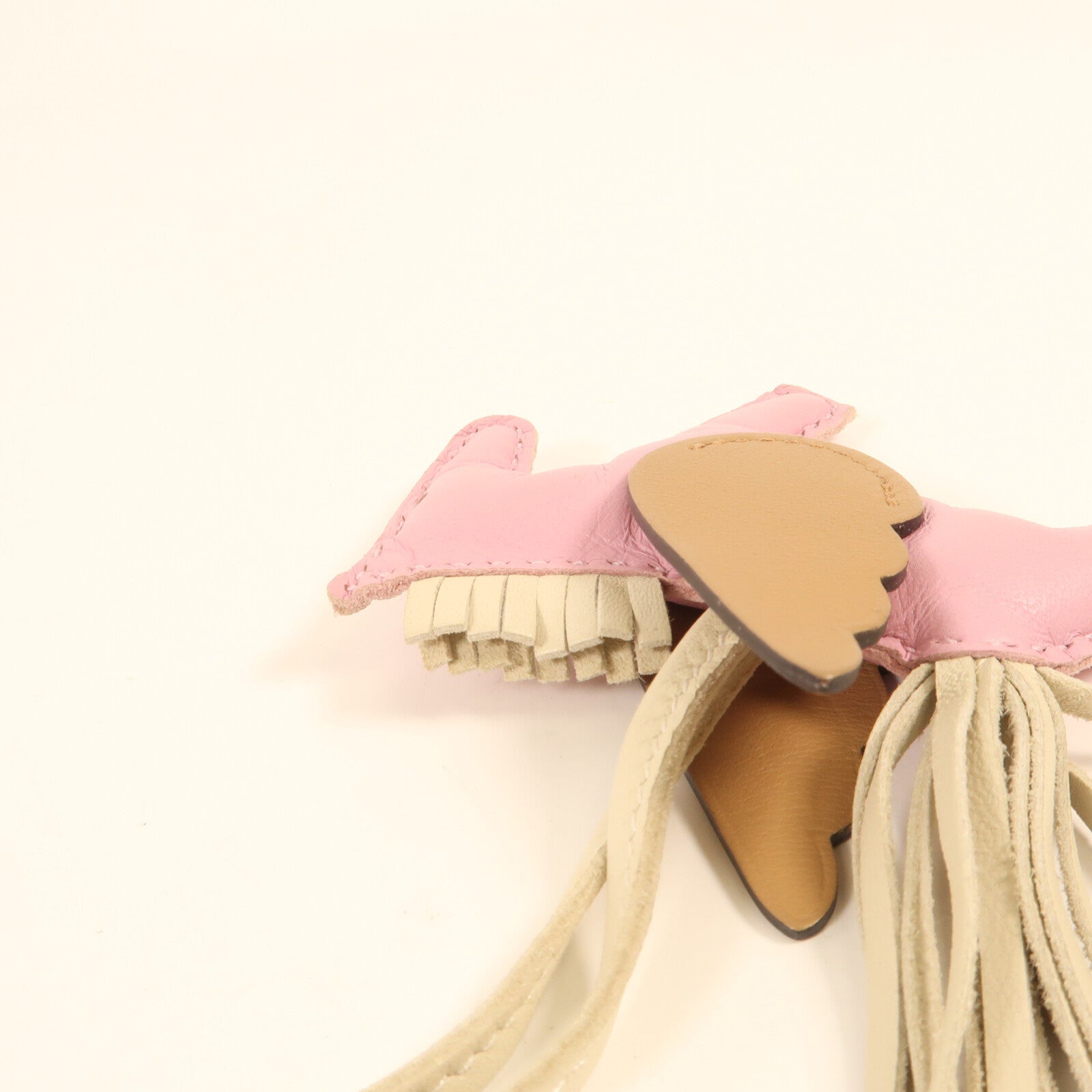 HERMES Swift皮革Rodeo Pegase PM掛飾 Mauve Sylvestre