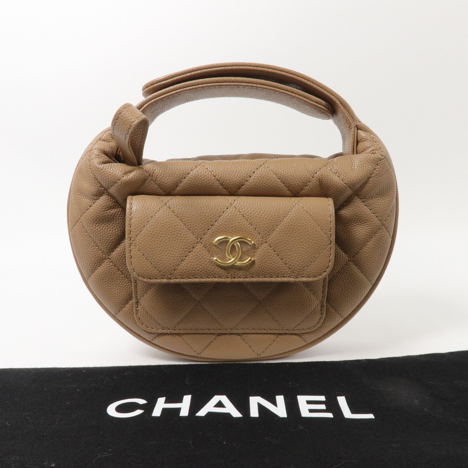 CHANEL 牛皮皮革Polly Pocket Mini Hobo手挽袋