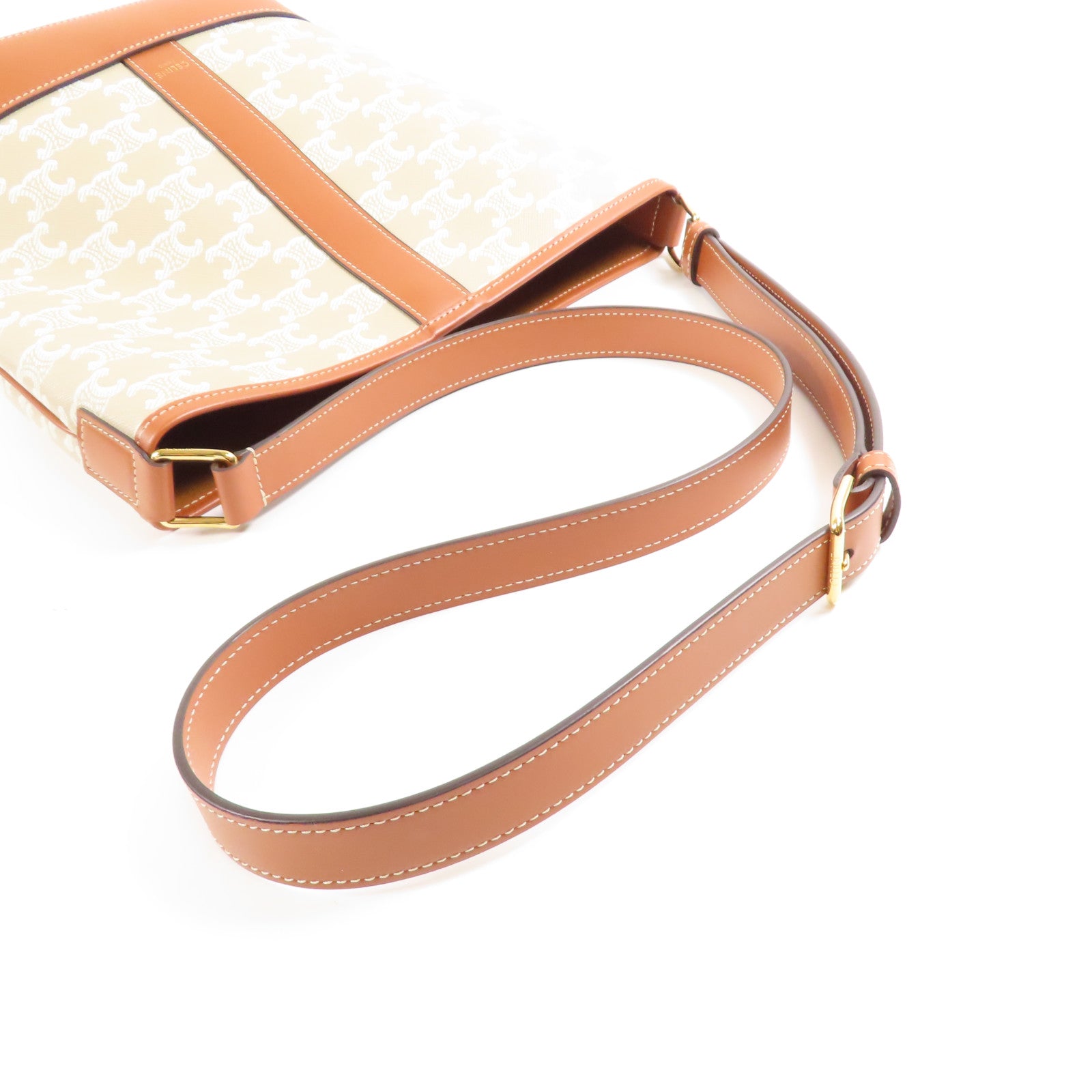 CELINE 塗層帆布Small Bucket金扣肩背袋