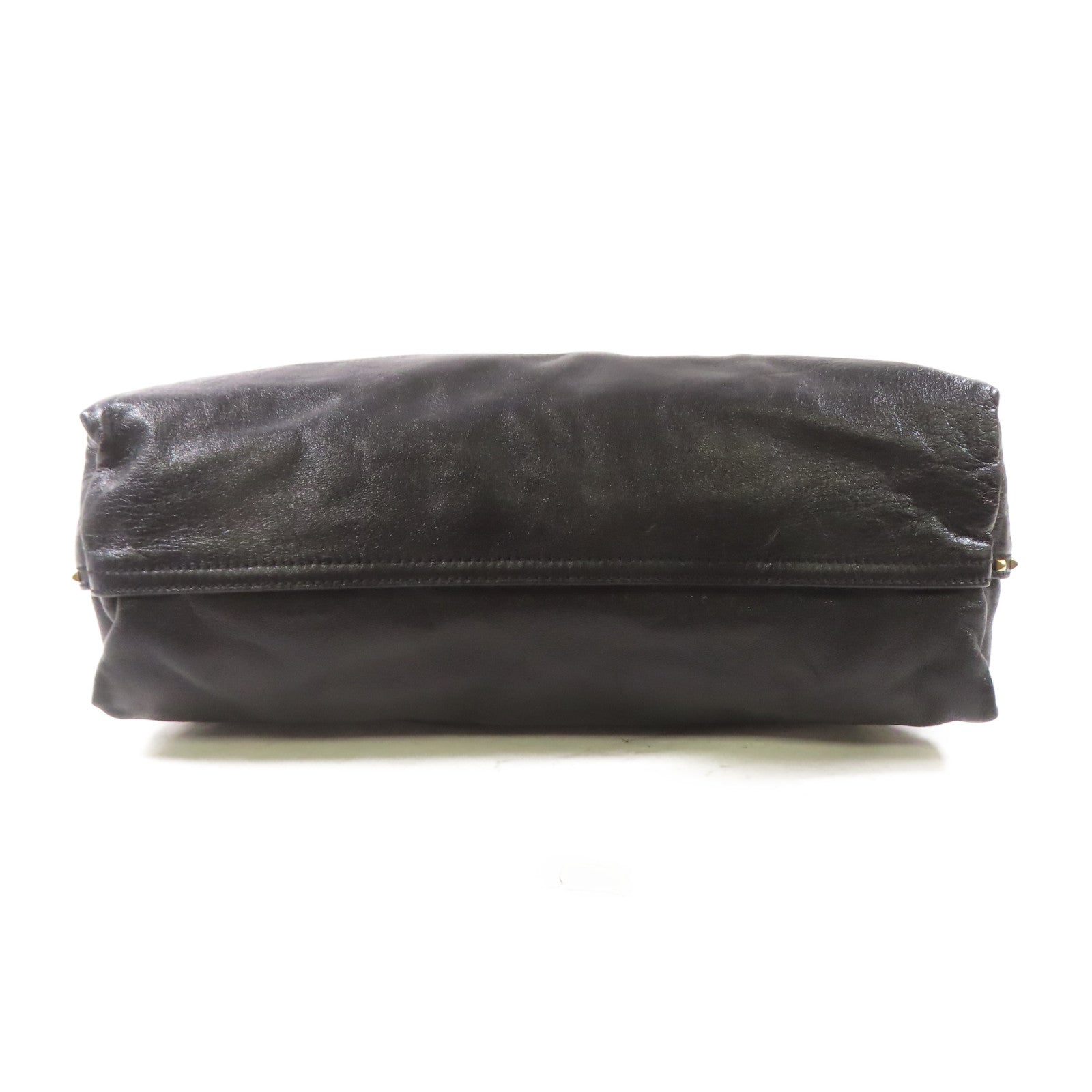 MARC JACOBS 牛皮皮革Handbag金扣手挽袋黑色