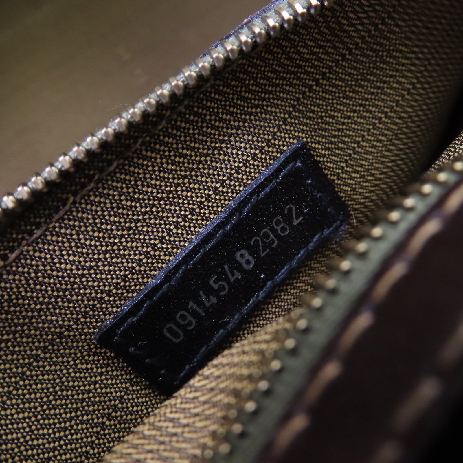 FENDI 帆布Sukka Afor Vintage Bag金扣手挽肩背兩用袋啡色