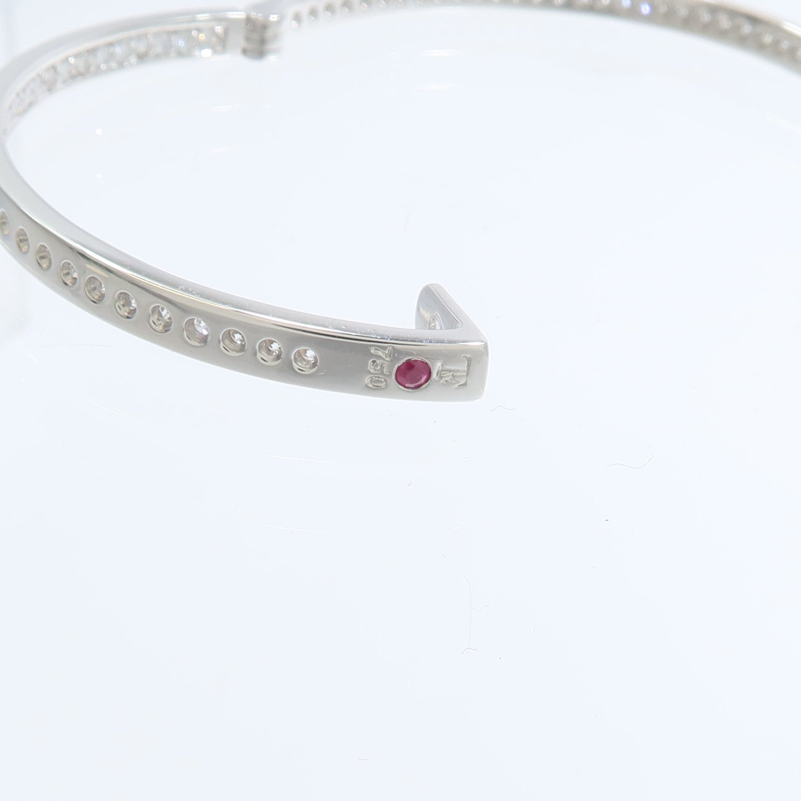 JEWELRY 18K白金Diamond Earrings紅寶石/鑽石耳環