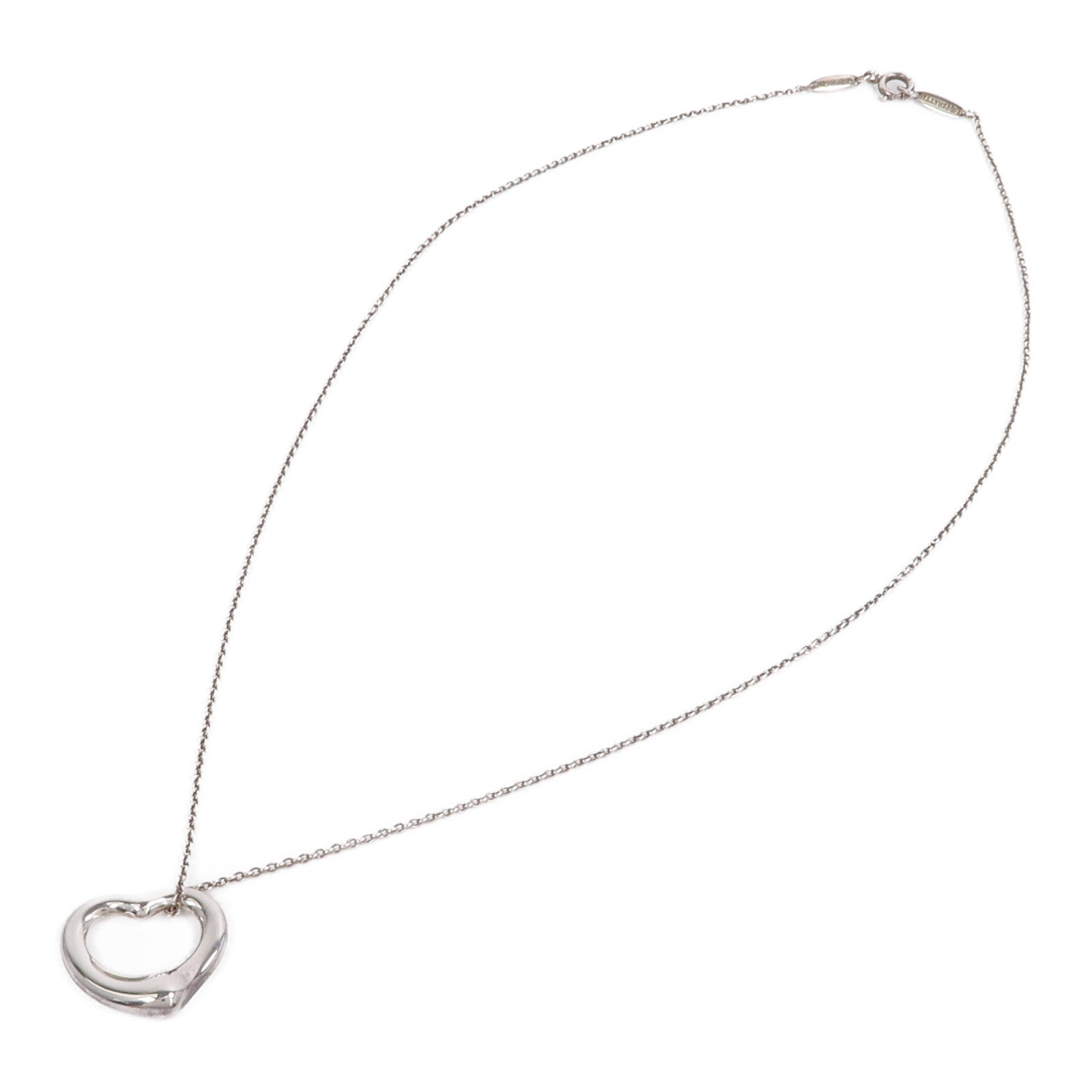 TIFFANY＆CO 925純銀Open Heart Necklace項鍊