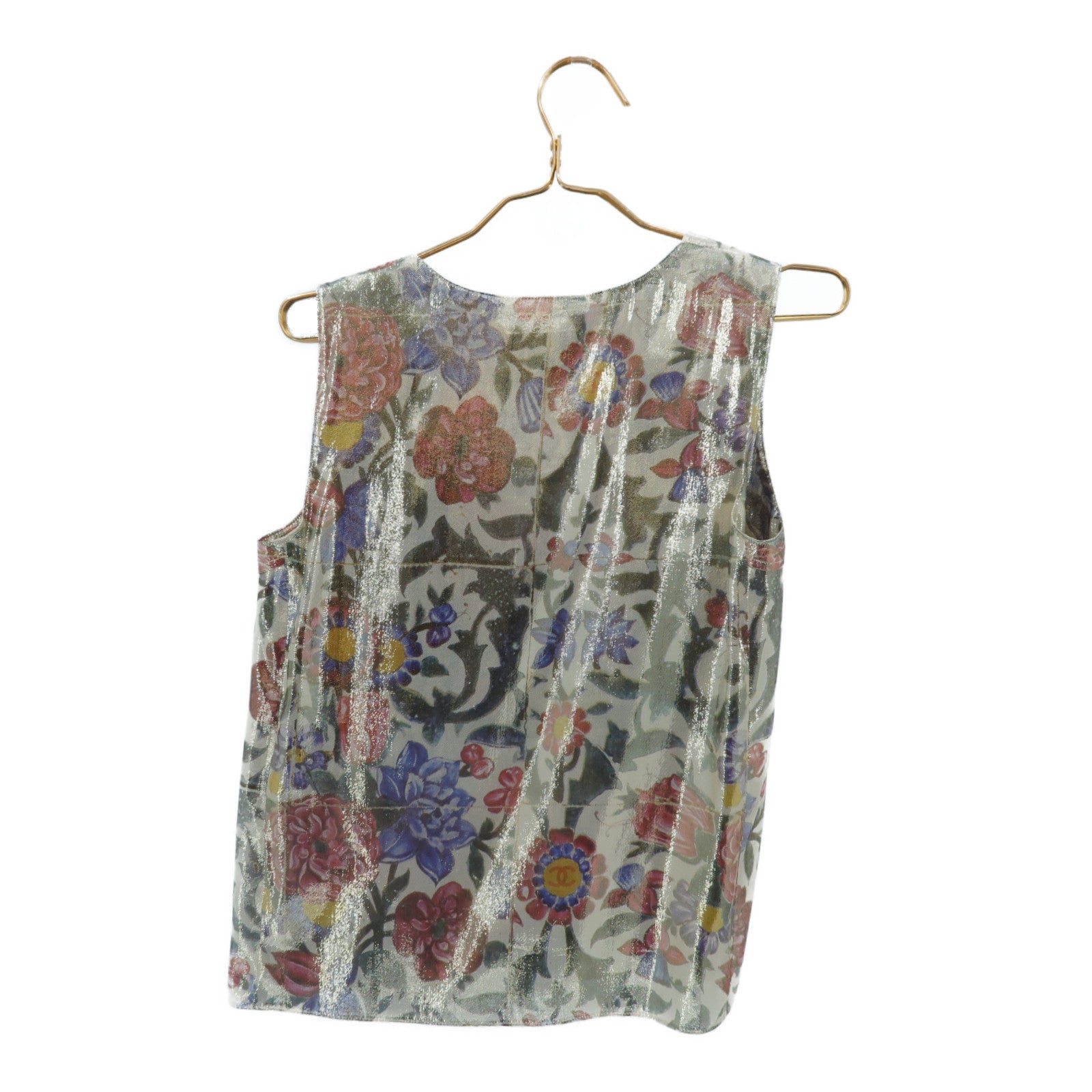 CHANEL Silk/Polyester 15C New Paris-Dubai Runway Top Blouse上衣