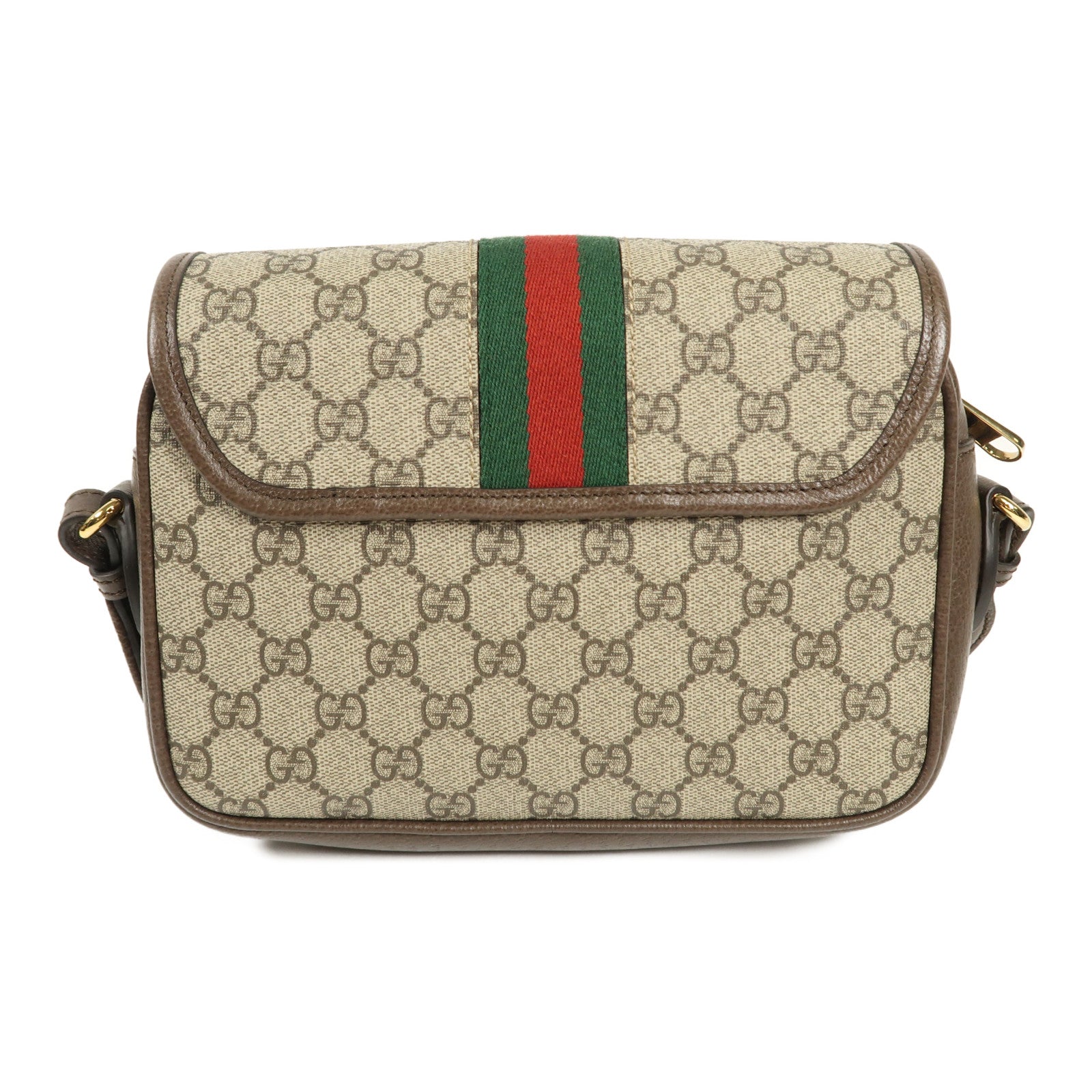 GUCCI 塗層帆布Ophidia GG金扣肩背袋