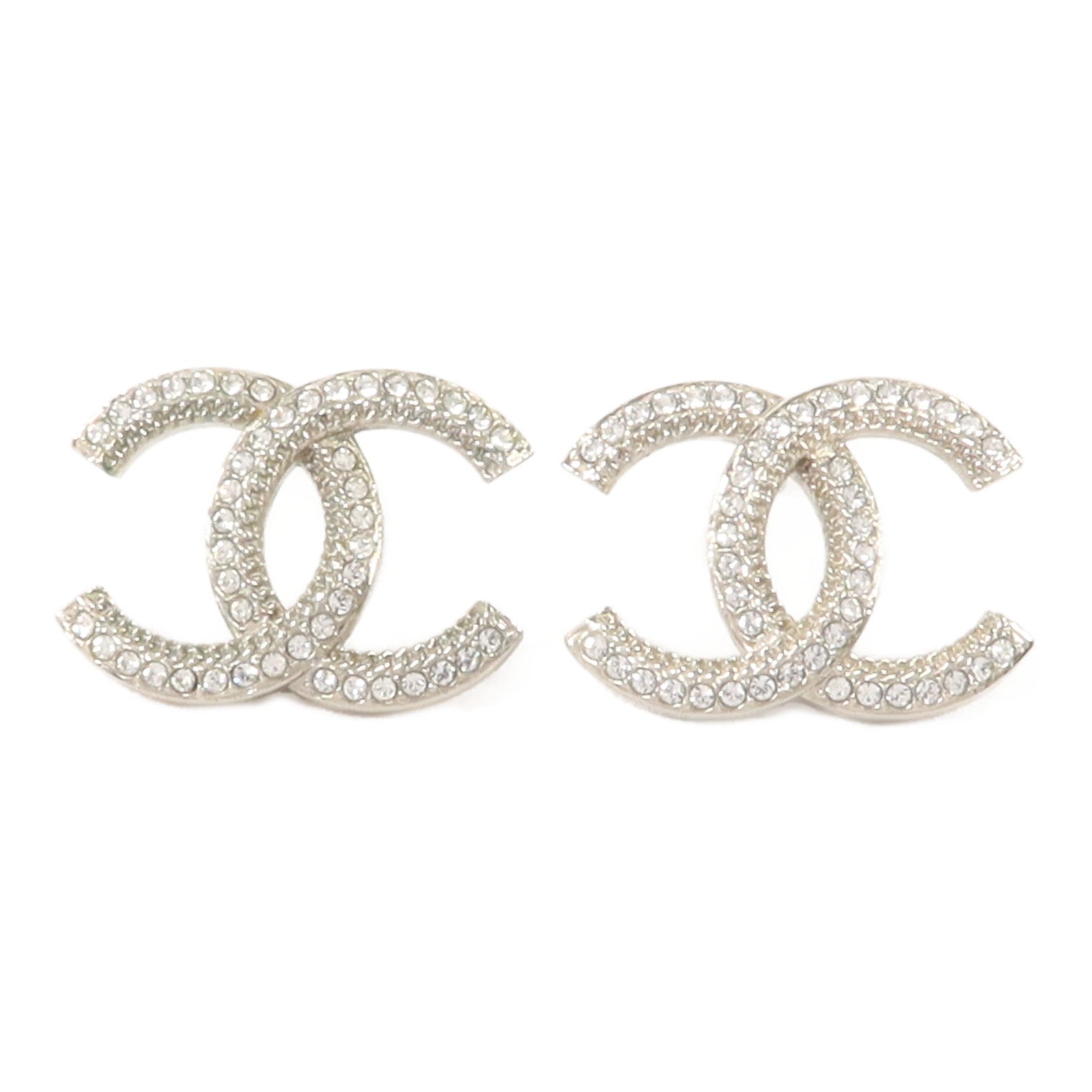 CHANEL 金屬/水晶Pierced Earring耳環