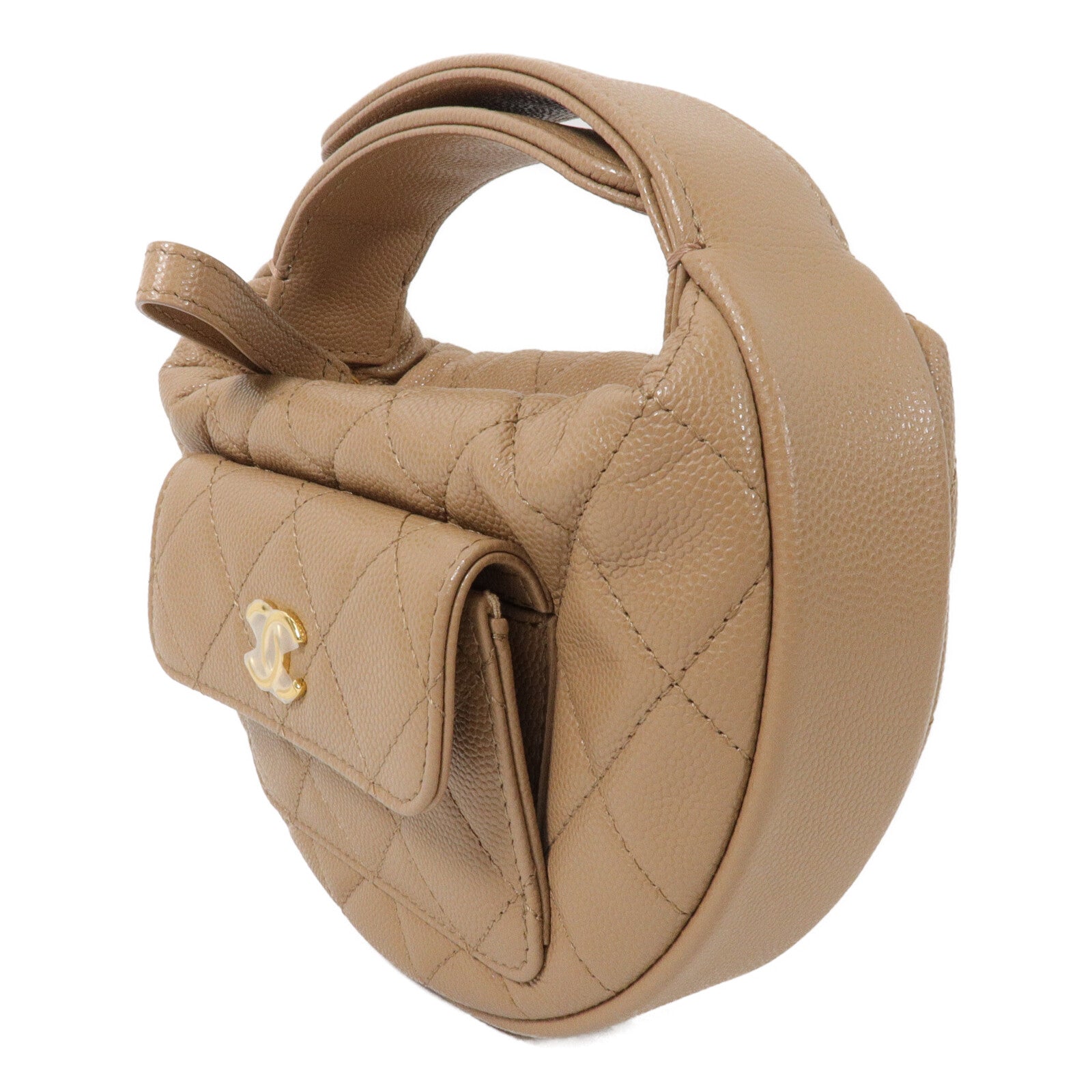 CHANEL 牛皮皮革Polly Pocket Mini Hobo手挽袋