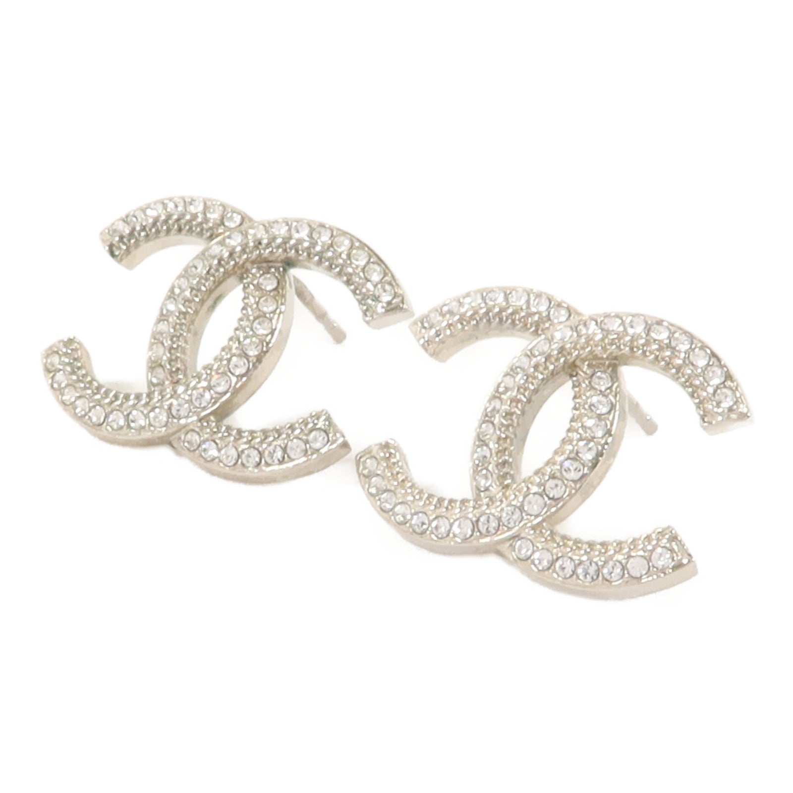 CHANEL 金屬/水晶Pierced Earring耳環