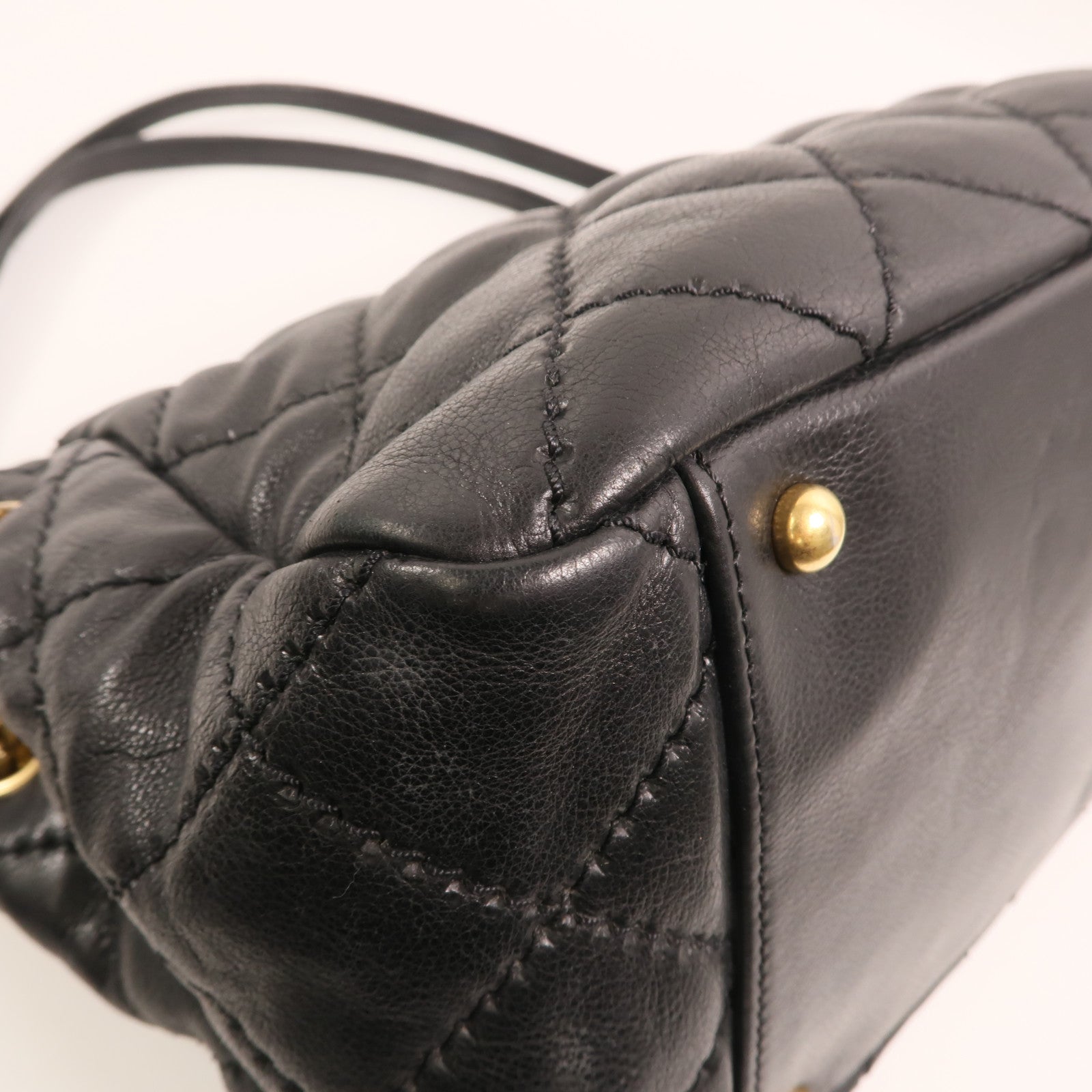 CHANEL 牛皮皮革Chain Shoulder金扣肩背袋