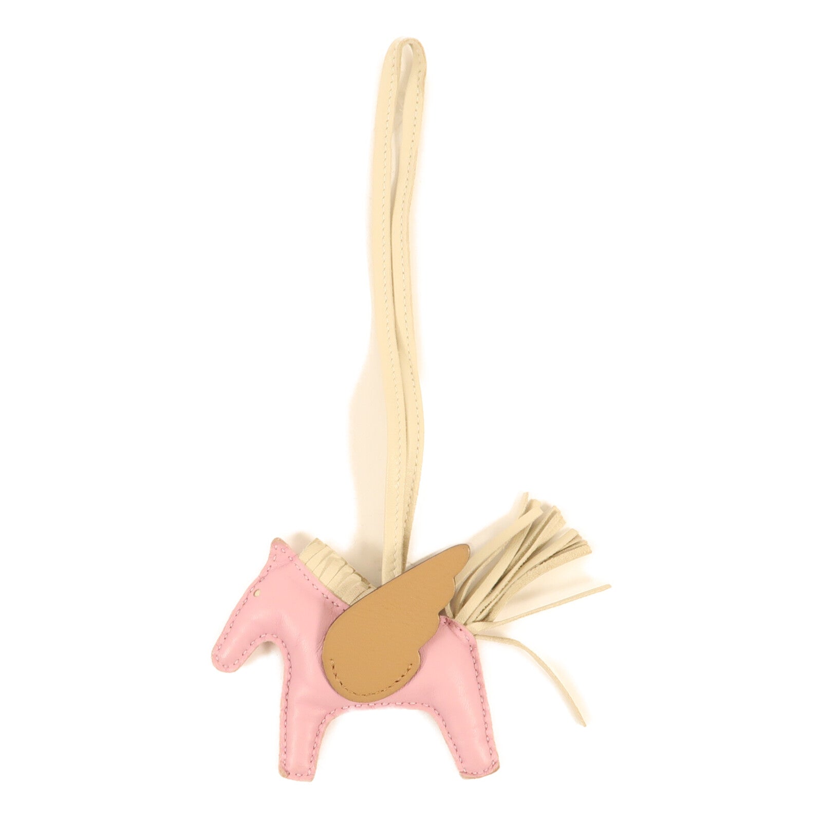 HERMES Swift皮革Rodeo Pegase PM掛飾 Mauve Sylvestre