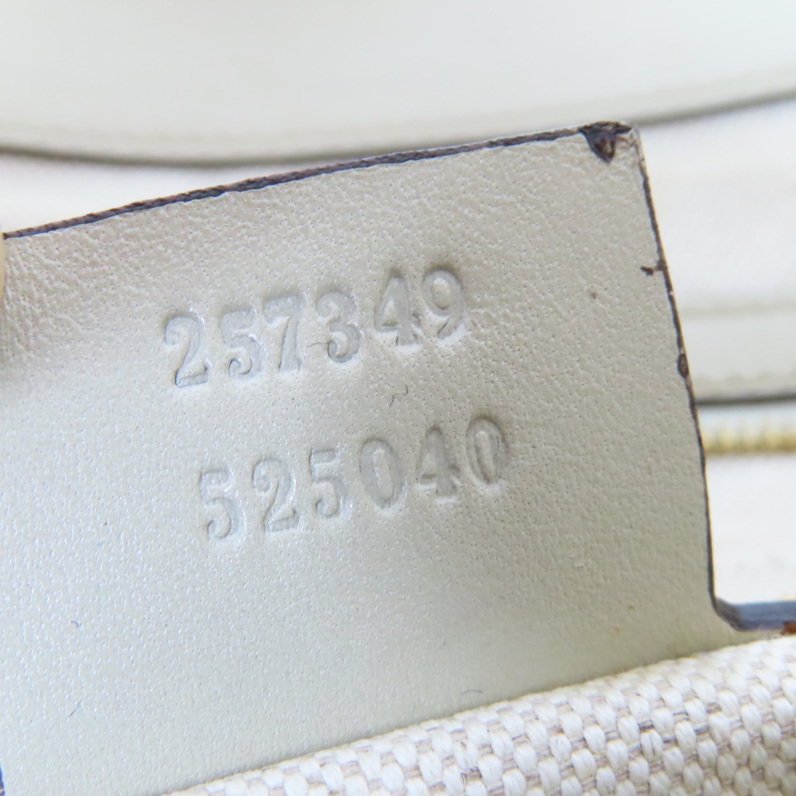 GUCCI 帆布Mayfair金扣手挽肩背兩用袋白色/啡色