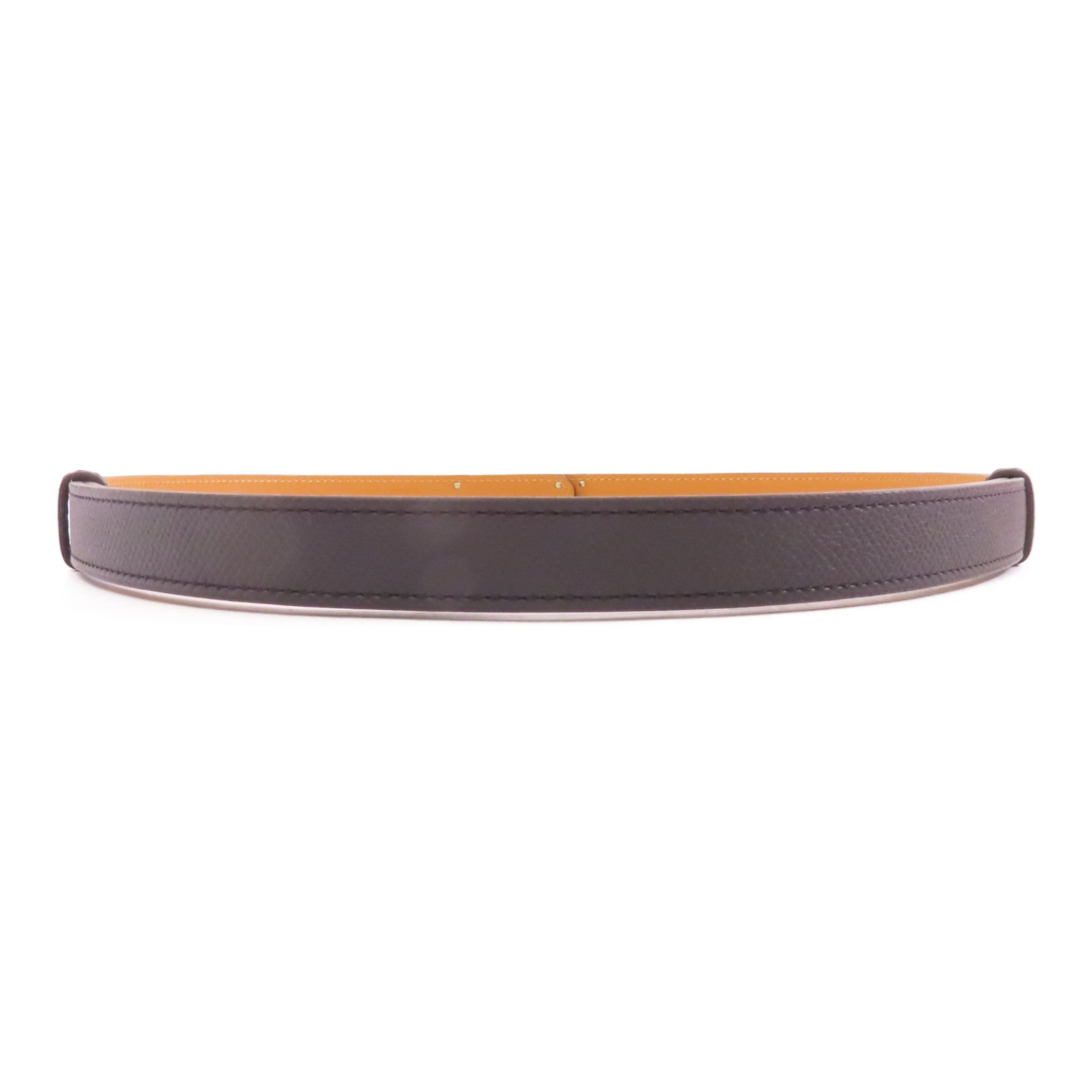 HERMES Epsom皮革Kelly Belt金扣皮帶Noir/黑色