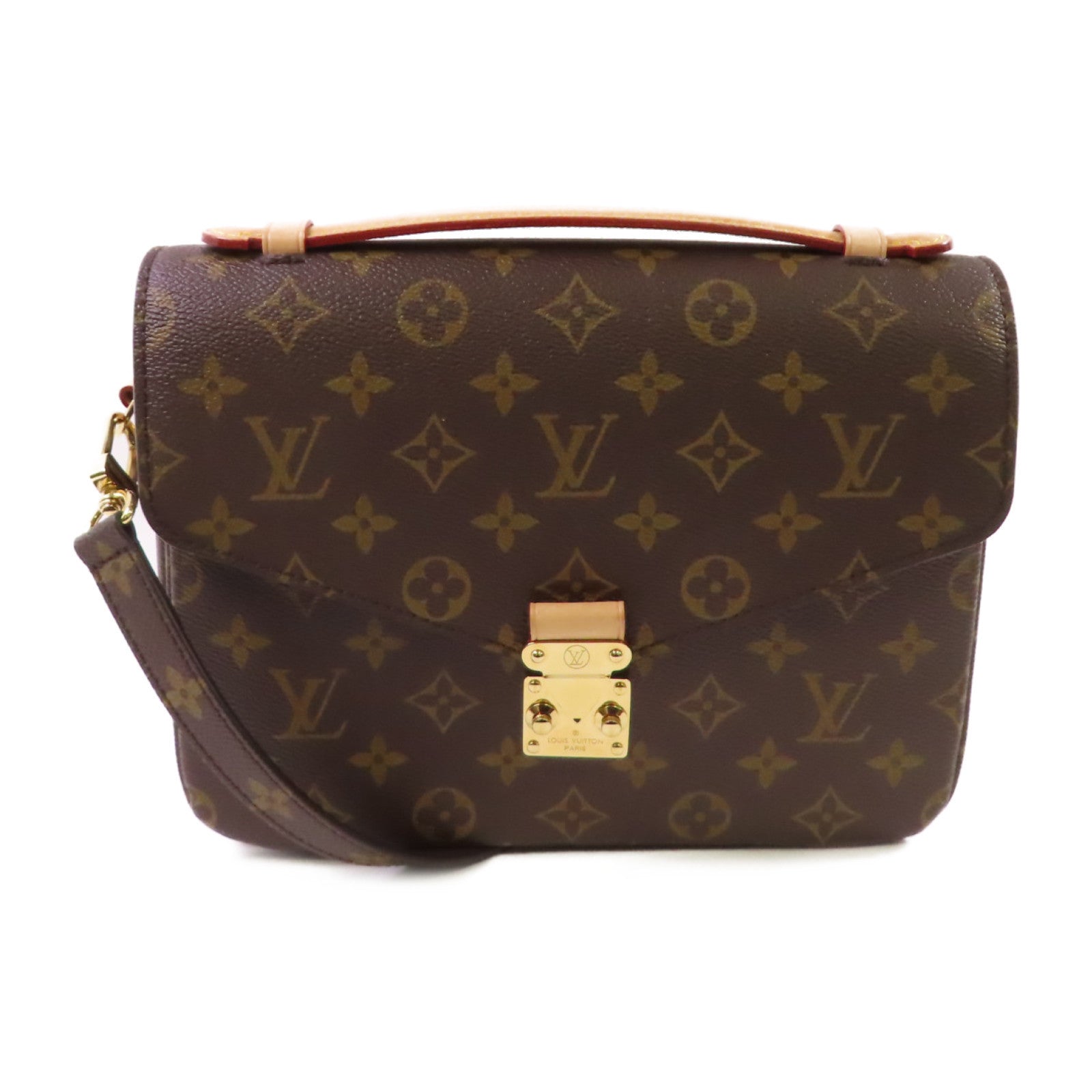 LOUIS VUITTON Monogram Pochtte Metis 2Way Shoulder Bag金扣手挽肩背兩用袋啡色