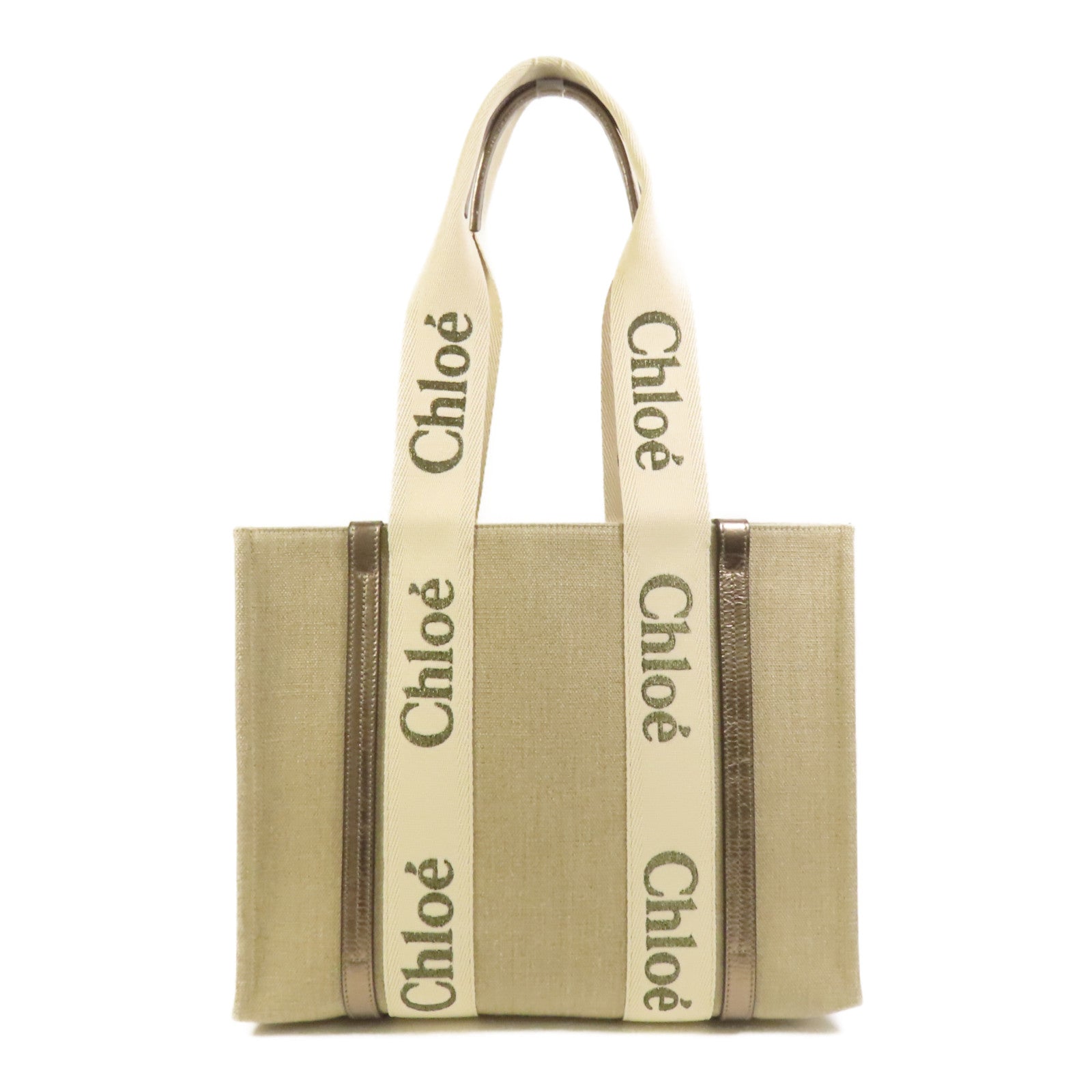 Chloe 帆布Woody Tote Medium肩背袋