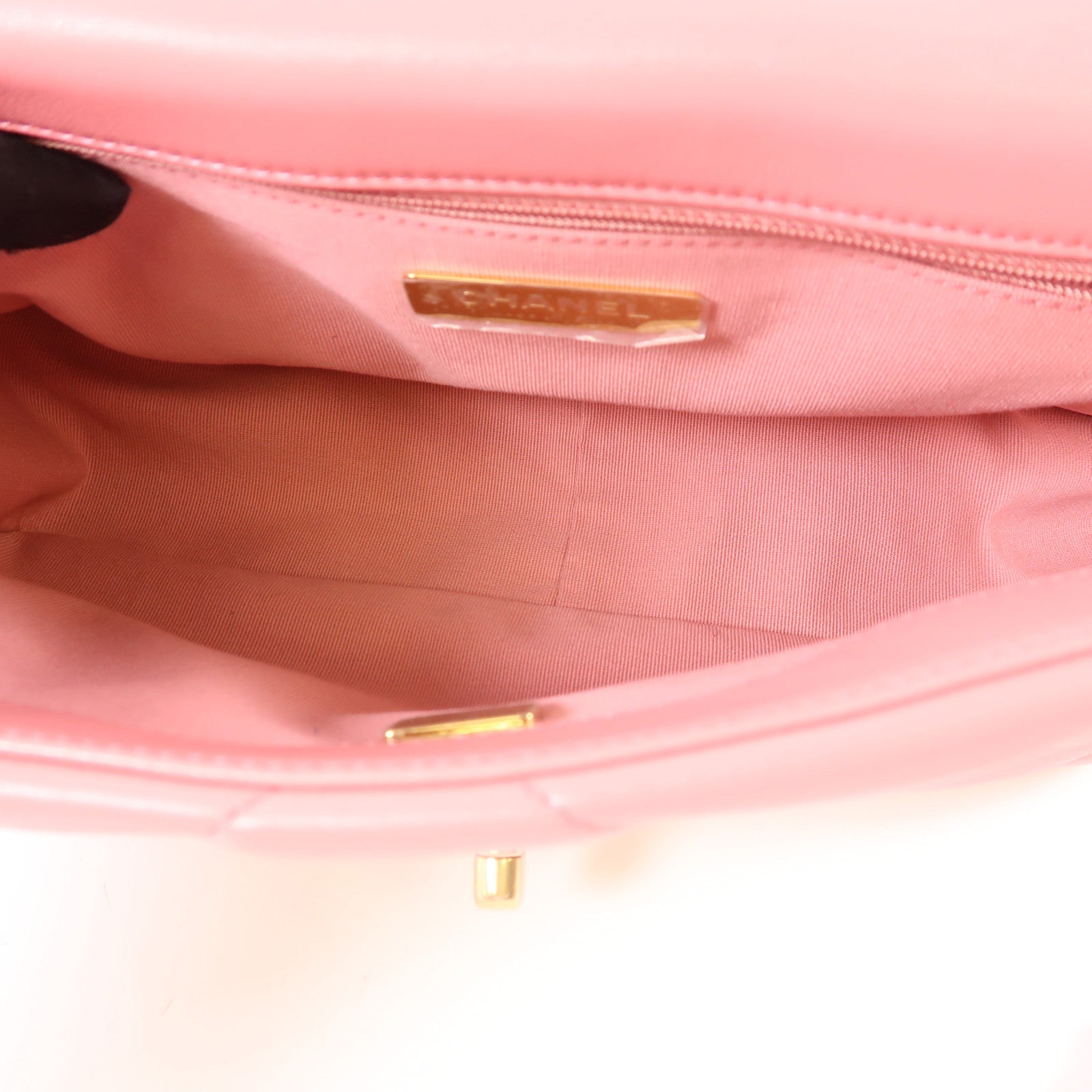 CHANEL CC C19 2 Way Chain Shoulder Bag AS1160 Lambskin Leather Pink