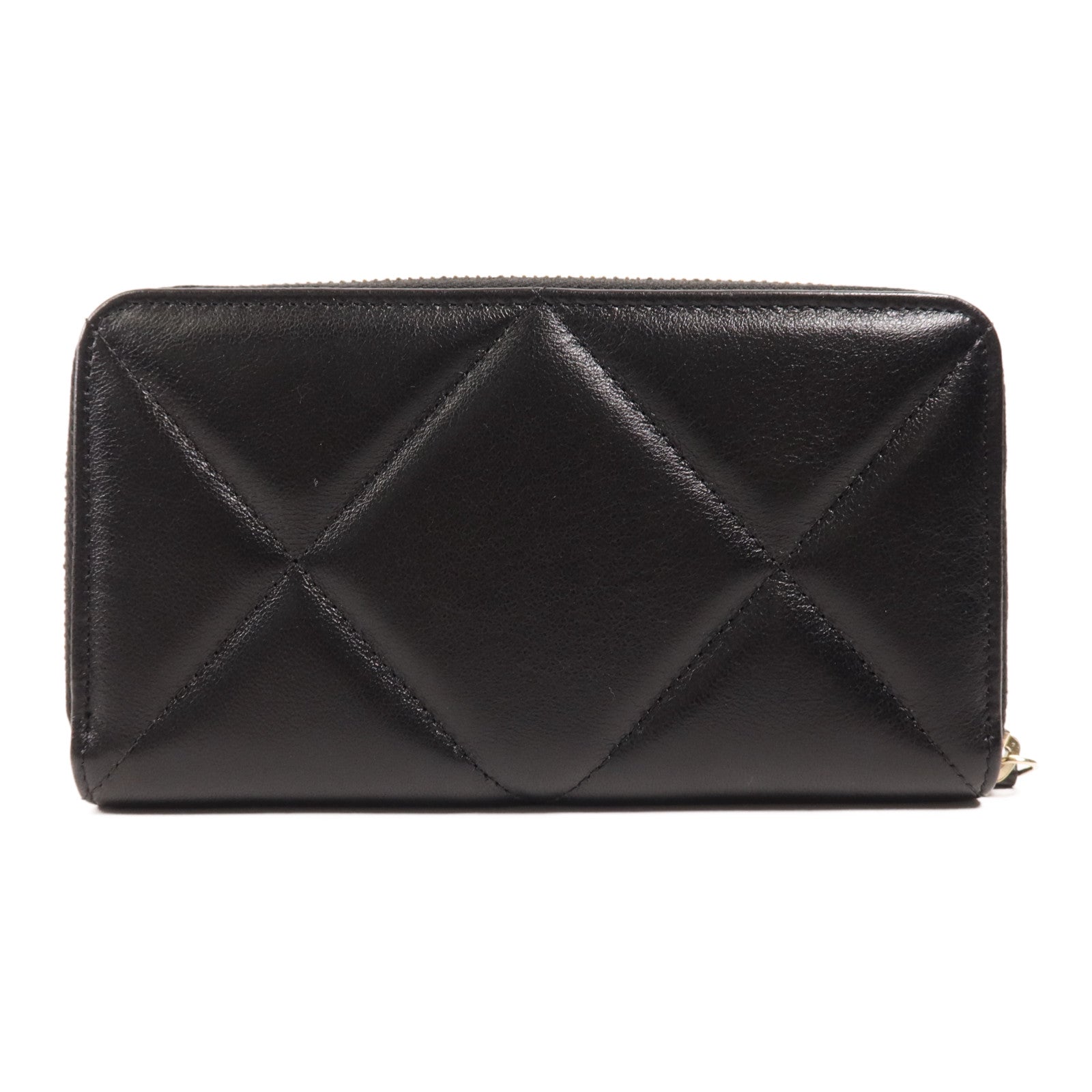 CHANEL 羊皮皮革Wallet金扣錢包