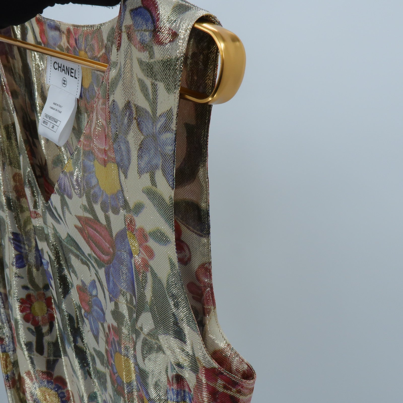 CHANEL Silk/Polyester 15C New Paris-Dubai Runway Top Blouse上衣