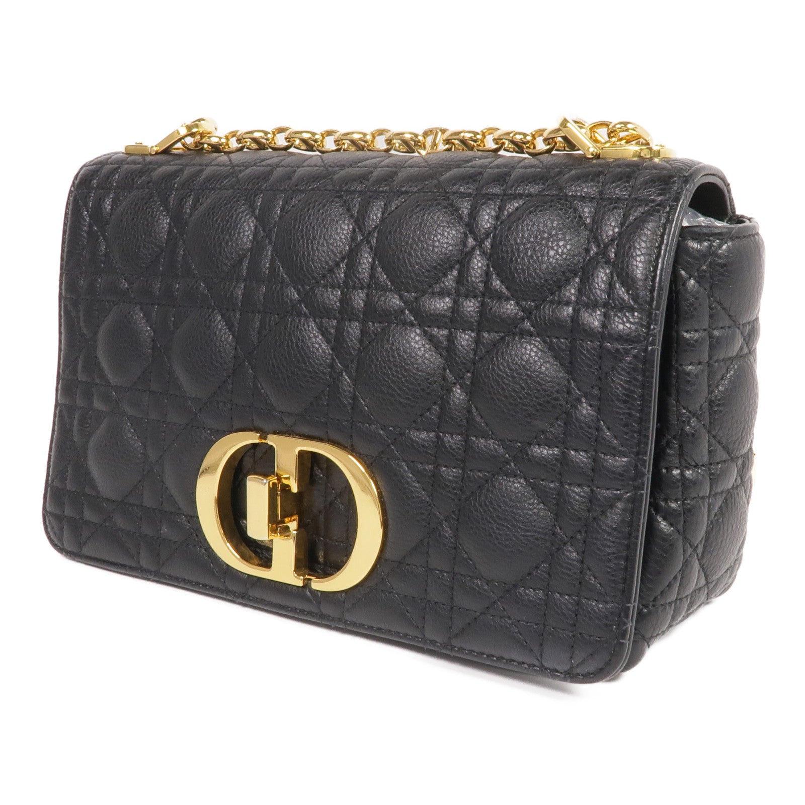 Dior 牛皮皮革Care Bag Medium金扣鏈帶肩背袋