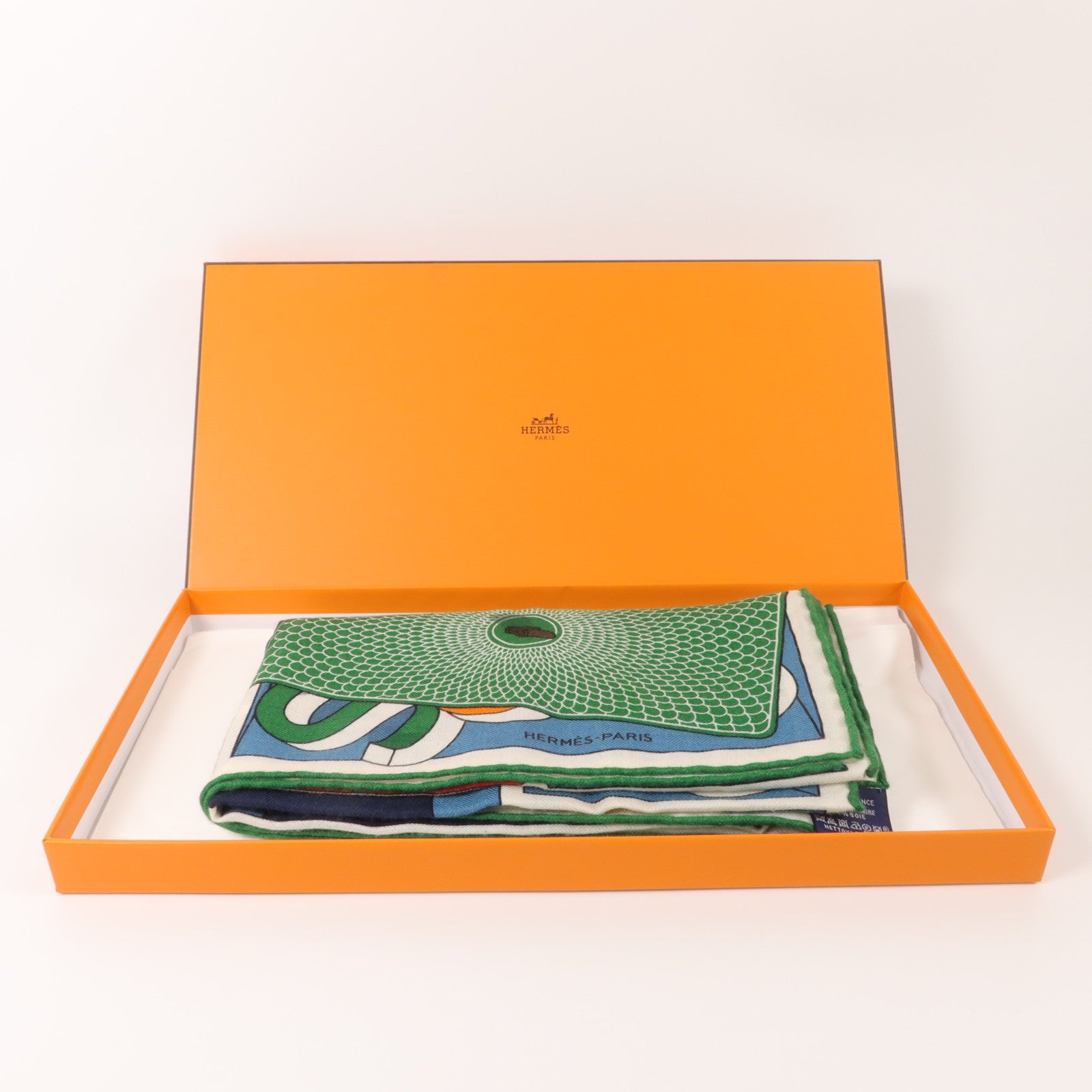 HERMES 羊絨/絲質Scarf 100X100cm絲巾