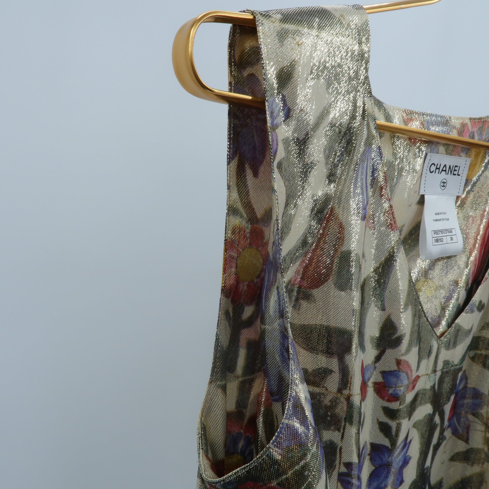 CHANEL Silk/Polyester 15C New Paris-Dubai Runway Top Blouse上衣