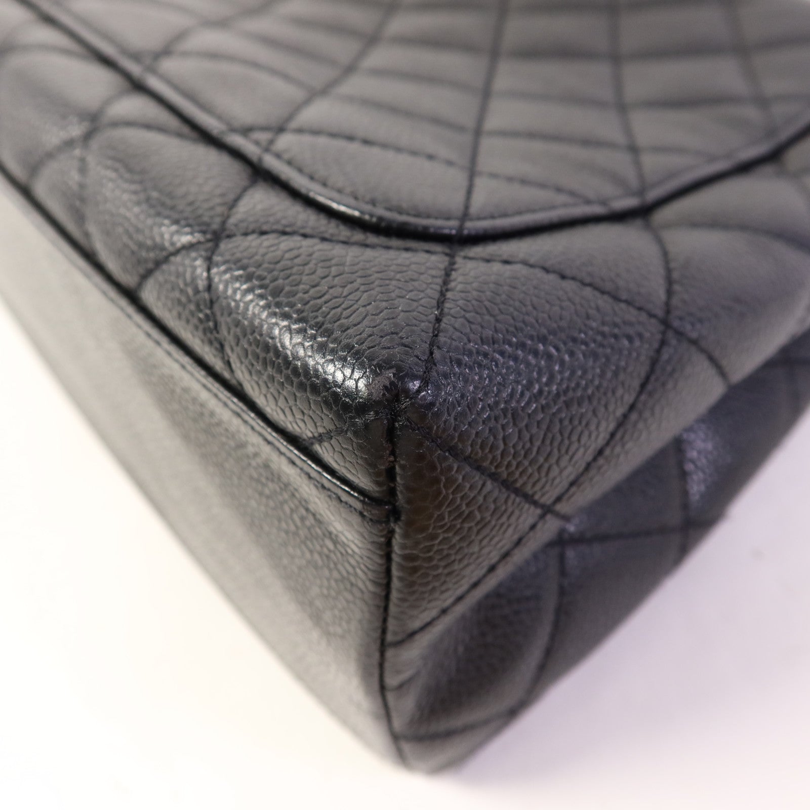 CHANEL 牛皮皮革Matelasse Bag銀扣手挽袋