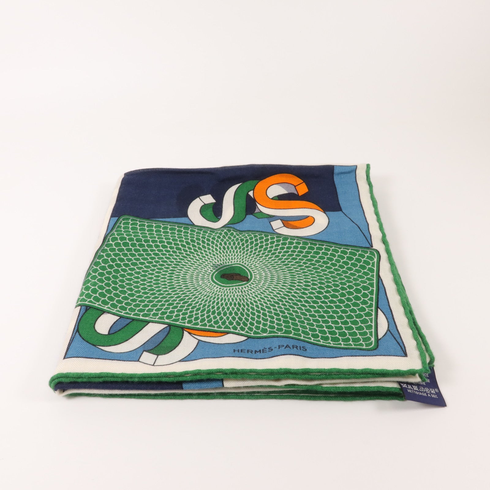 HERMES 羊絨/絲質Scarf 100X100cm絲巾