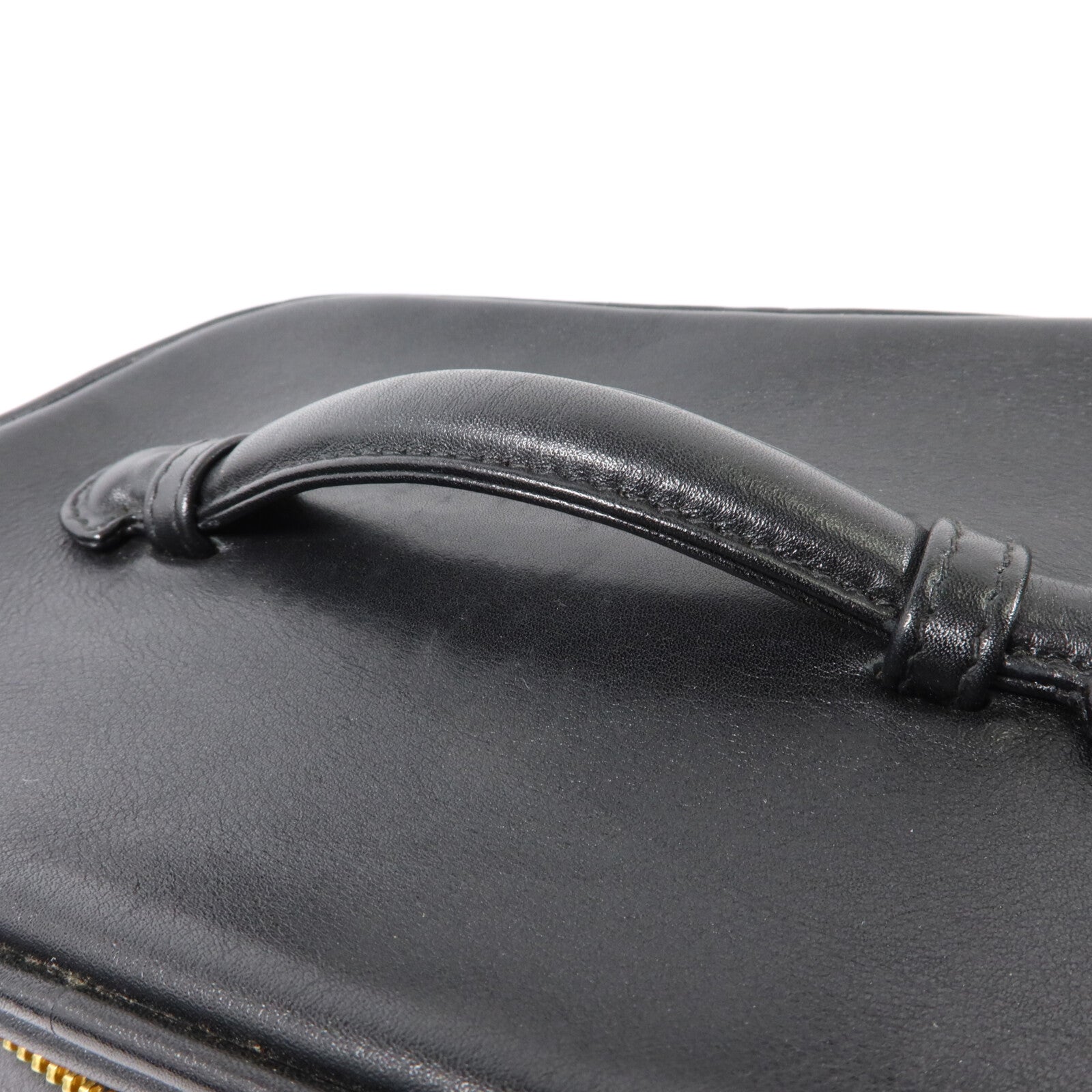 CHANEL 牛皮皮革Vintage Vanity Case金扣化妝袋