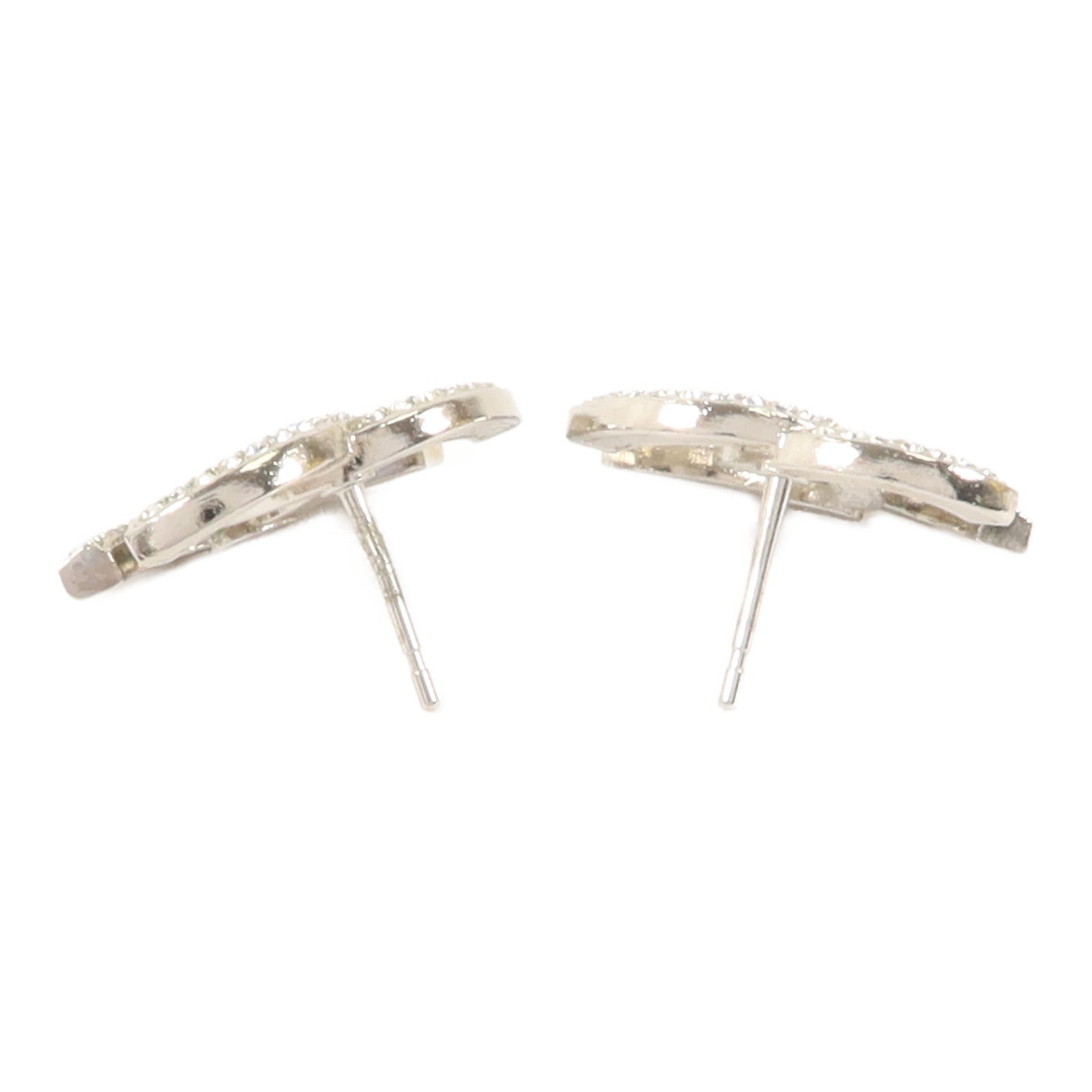 CHANEL 金屬/水晶Pierced Earring耳環