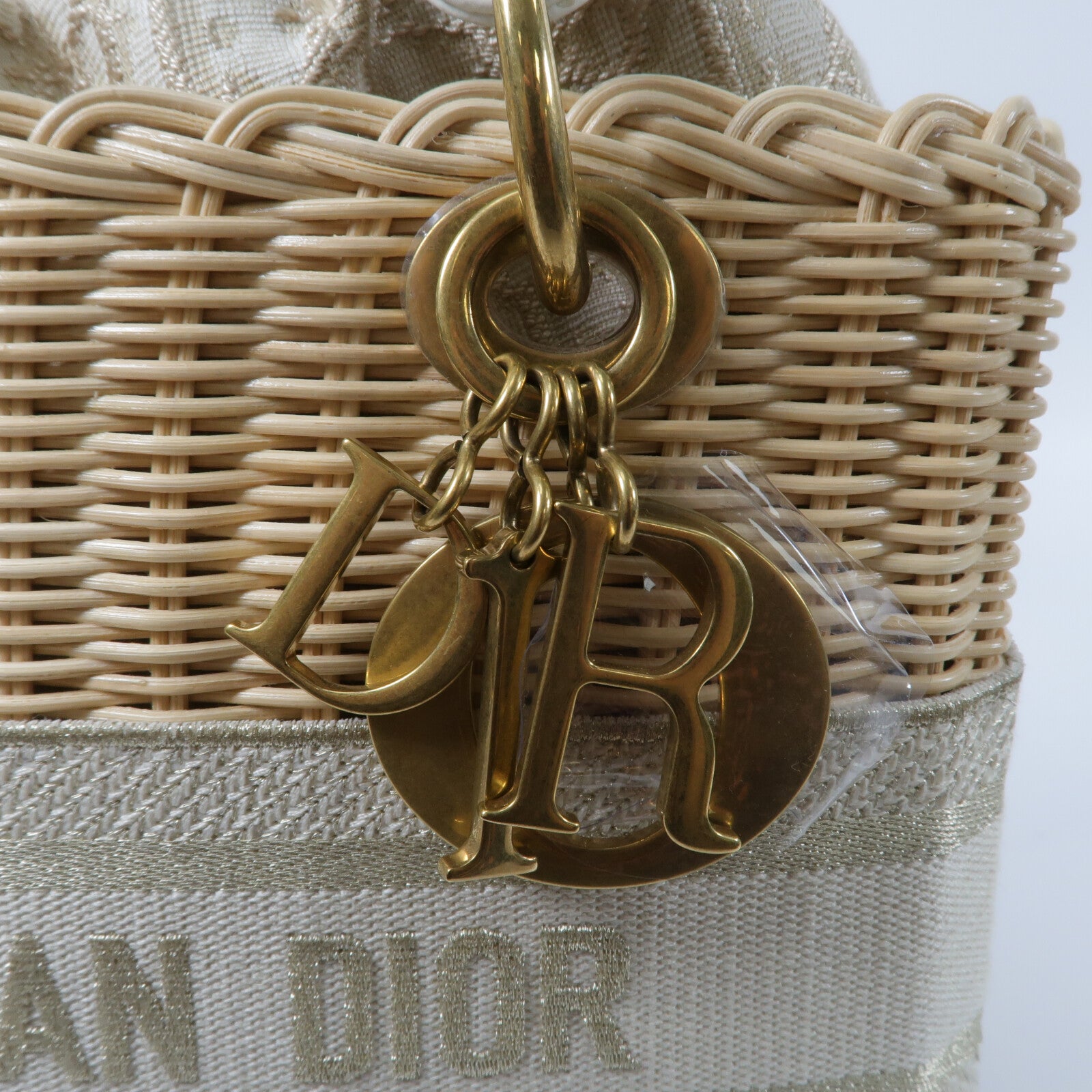 Dior 藤料Wicker Rattan Lady Dior Medium Bag手挽肩背兩用袋
