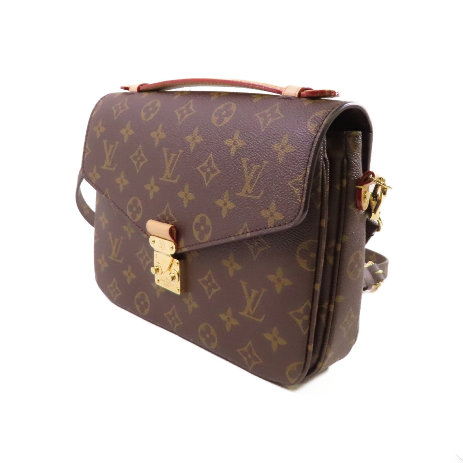 LOUIS VUITTON Monogram Pochtte Metis 2Way Shoulder Bag金扣手挽肩背兩用袋啡色