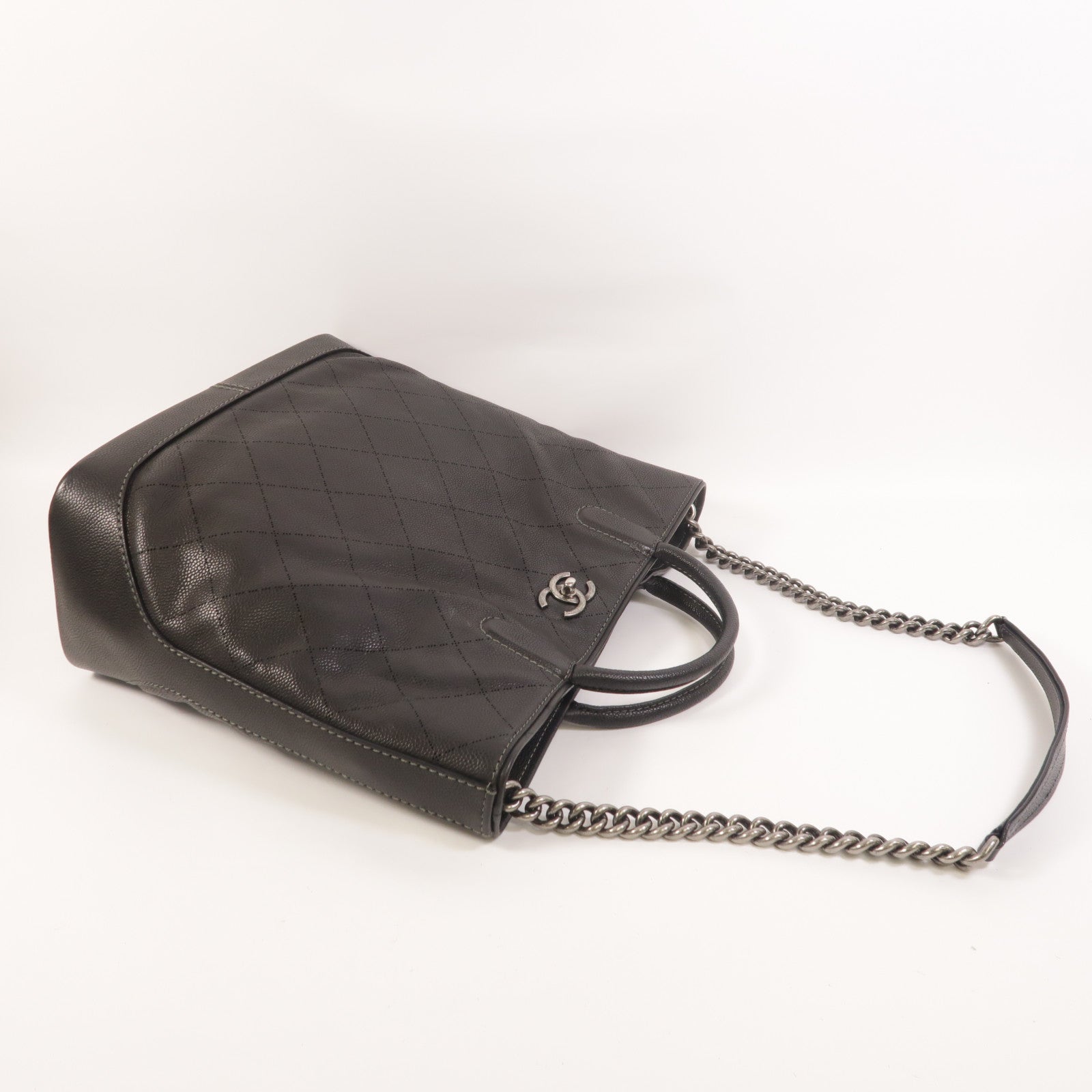 CHANEL 牛皮皮革2 Way Bag手挽肩背兩用袋