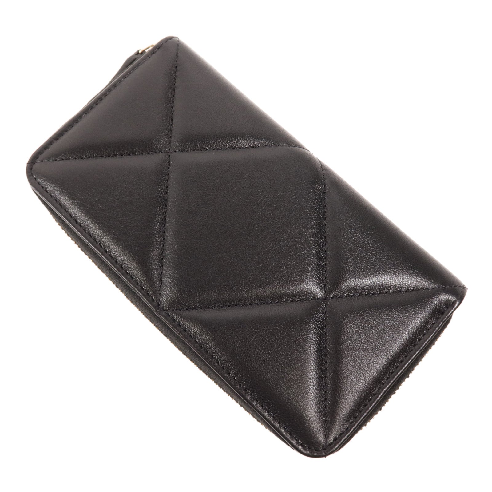 CHANEL 羊皮皮革Wallet金扣錢包