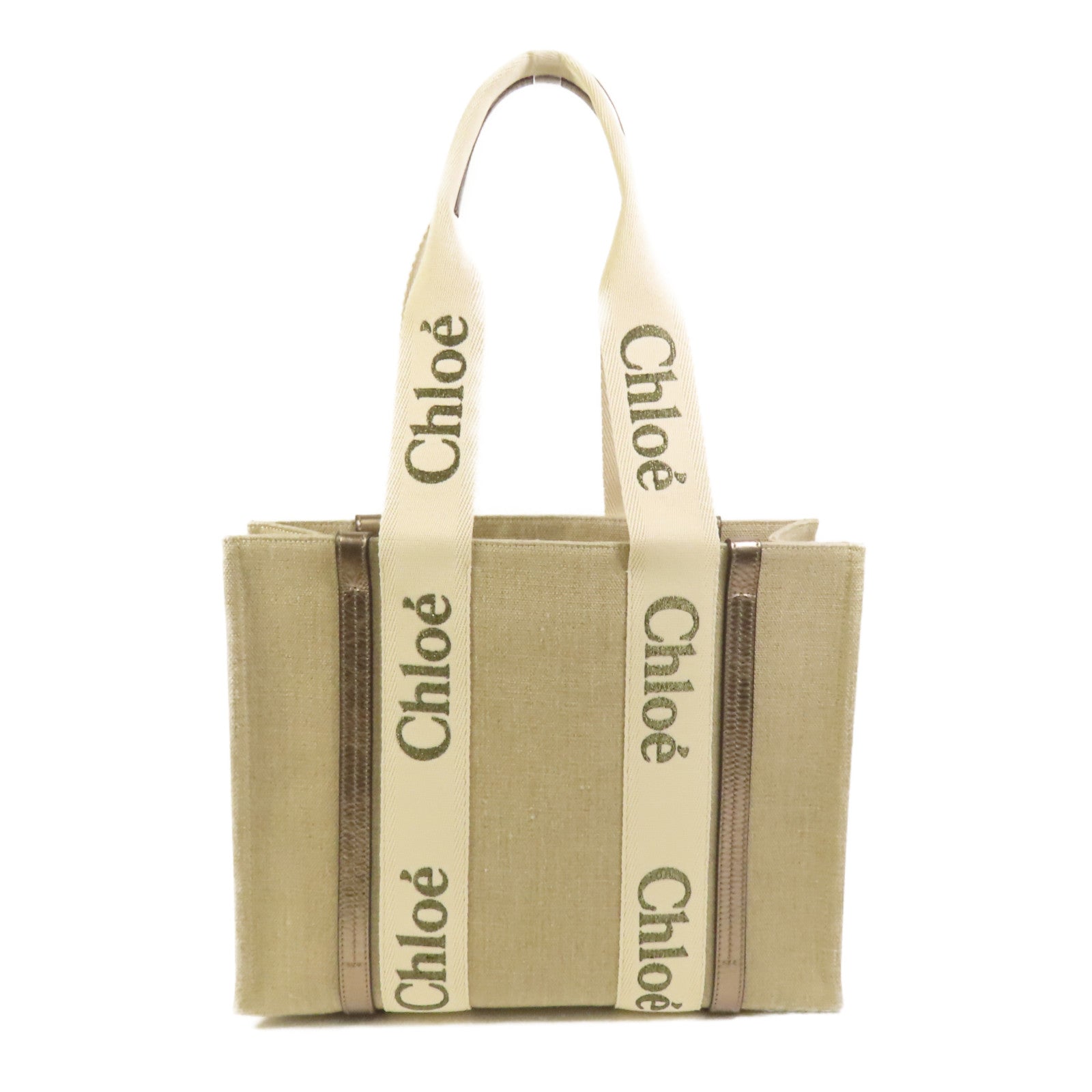 Chloe 帆布Woody Tote Medium肩背袋