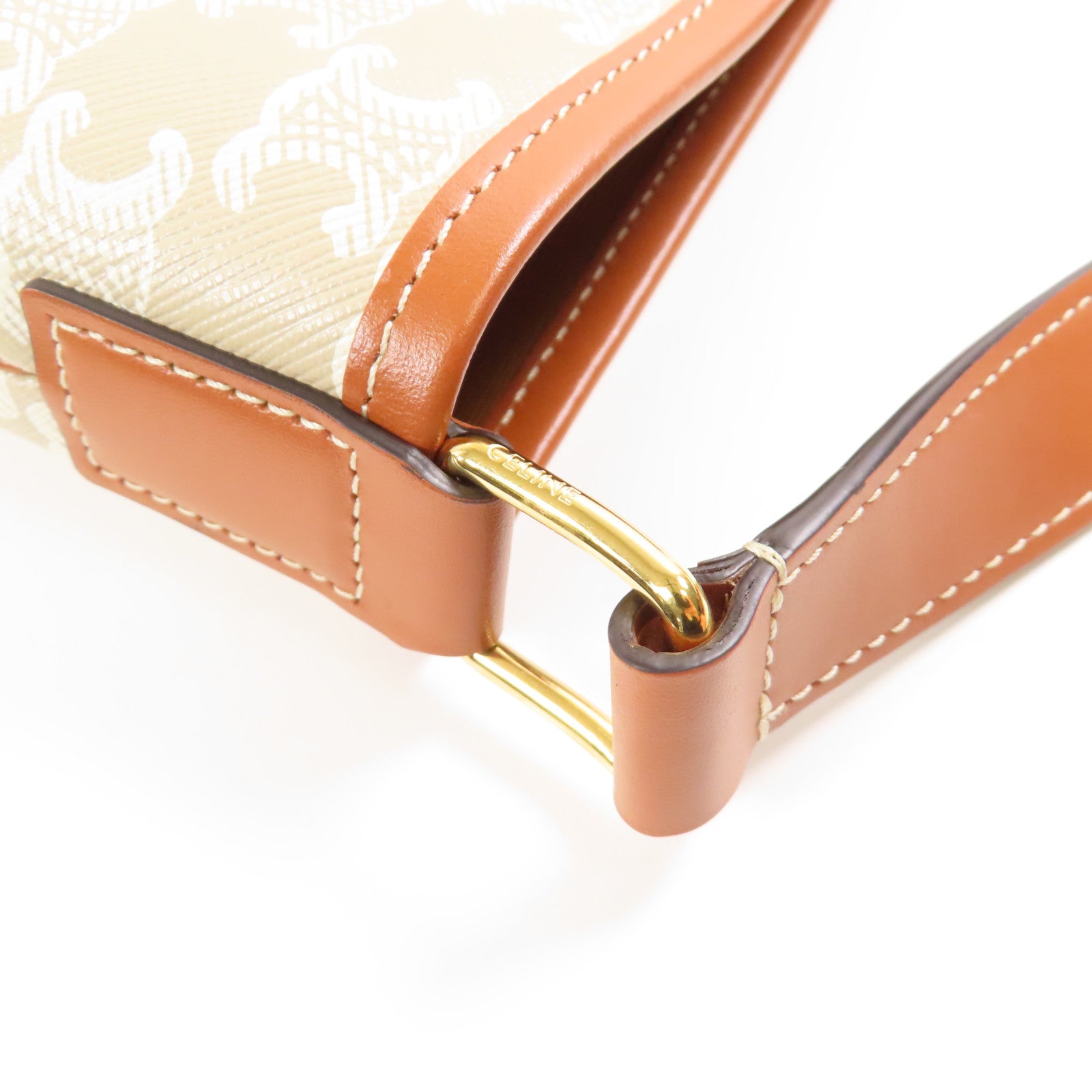 CELINE 塗層帆布Small Bucket金扣肩背袋