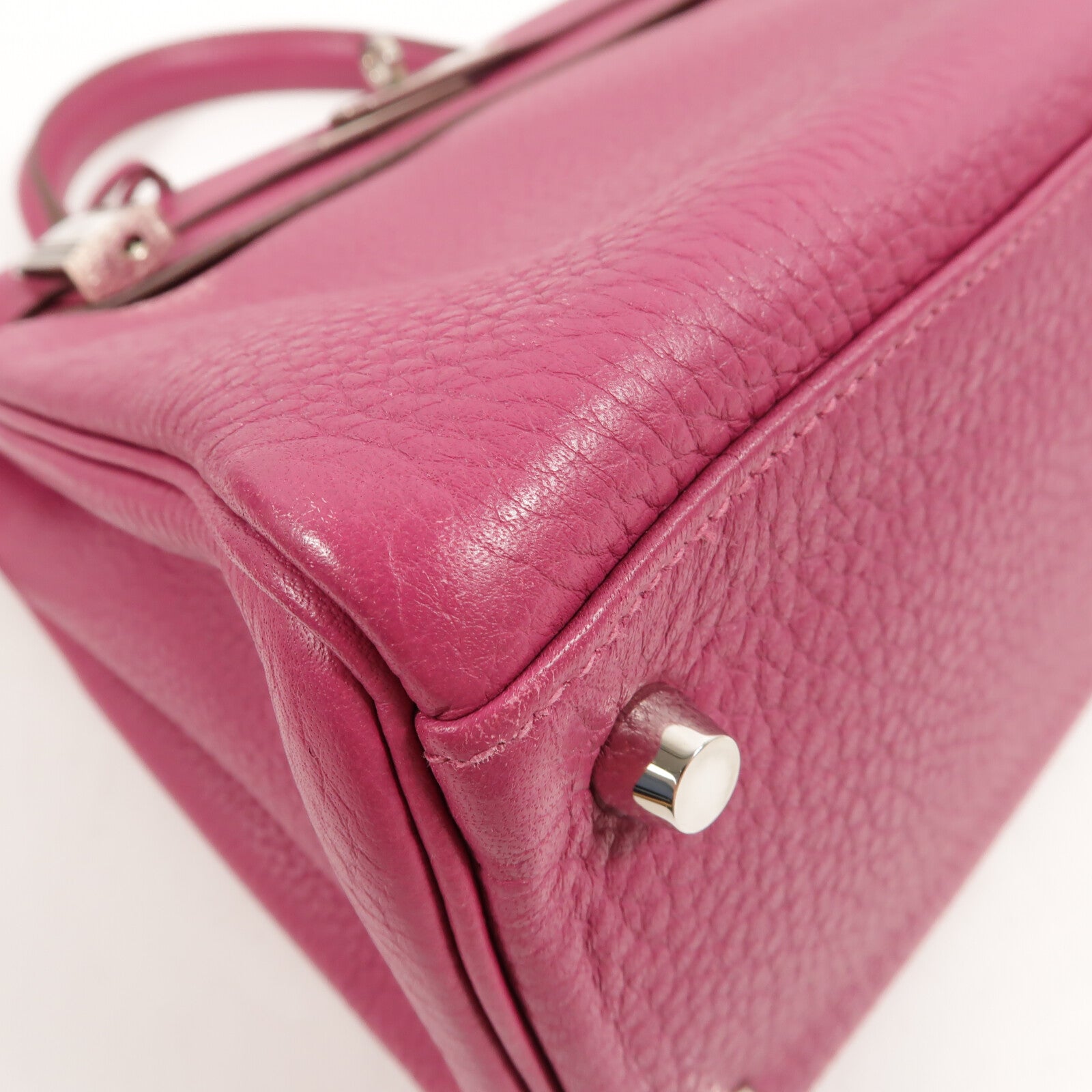 HERMES Clemence皮革Kelly 28手挽肩背兩用袋Tosca
