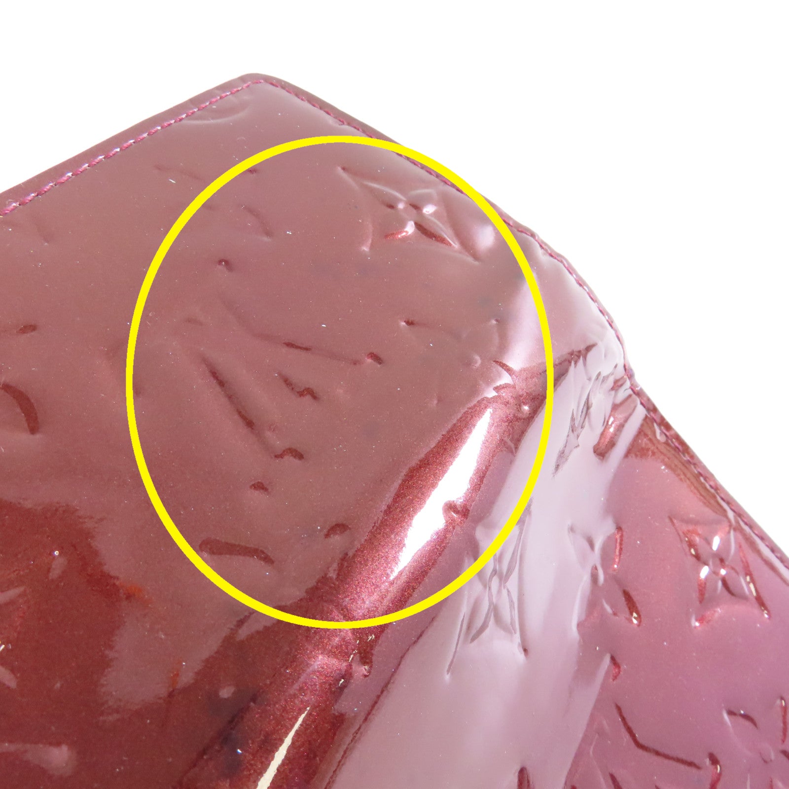 LOUIS VUITTON 【激減優惠】Vernis Portefeuille Sarah金扣長錢包酒紅色