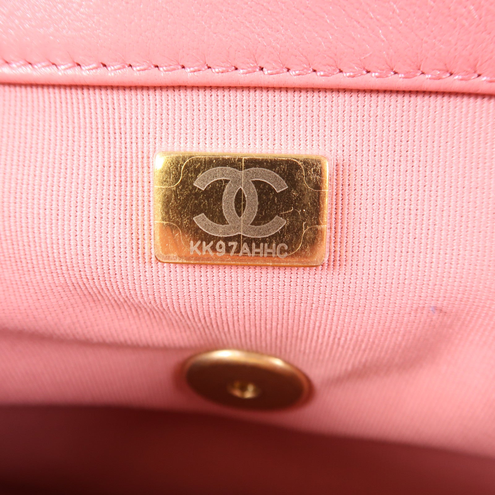 CHANEL CC C19 2 Way Chain Shoulder Bag AS1160 Lambskin Leather Pink