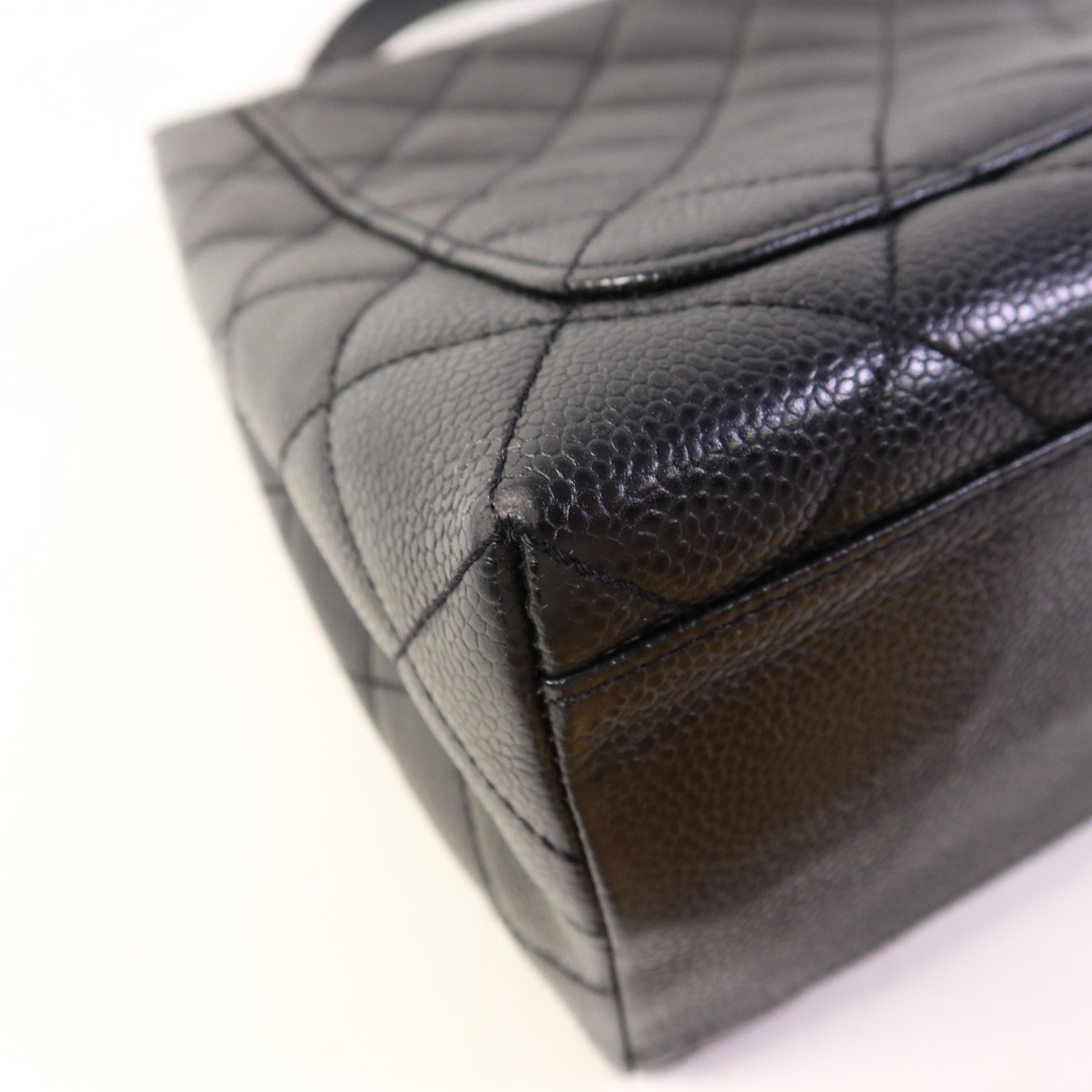 CHANEL 牛皮皮革Matelasse Bag銀扣手挽袋