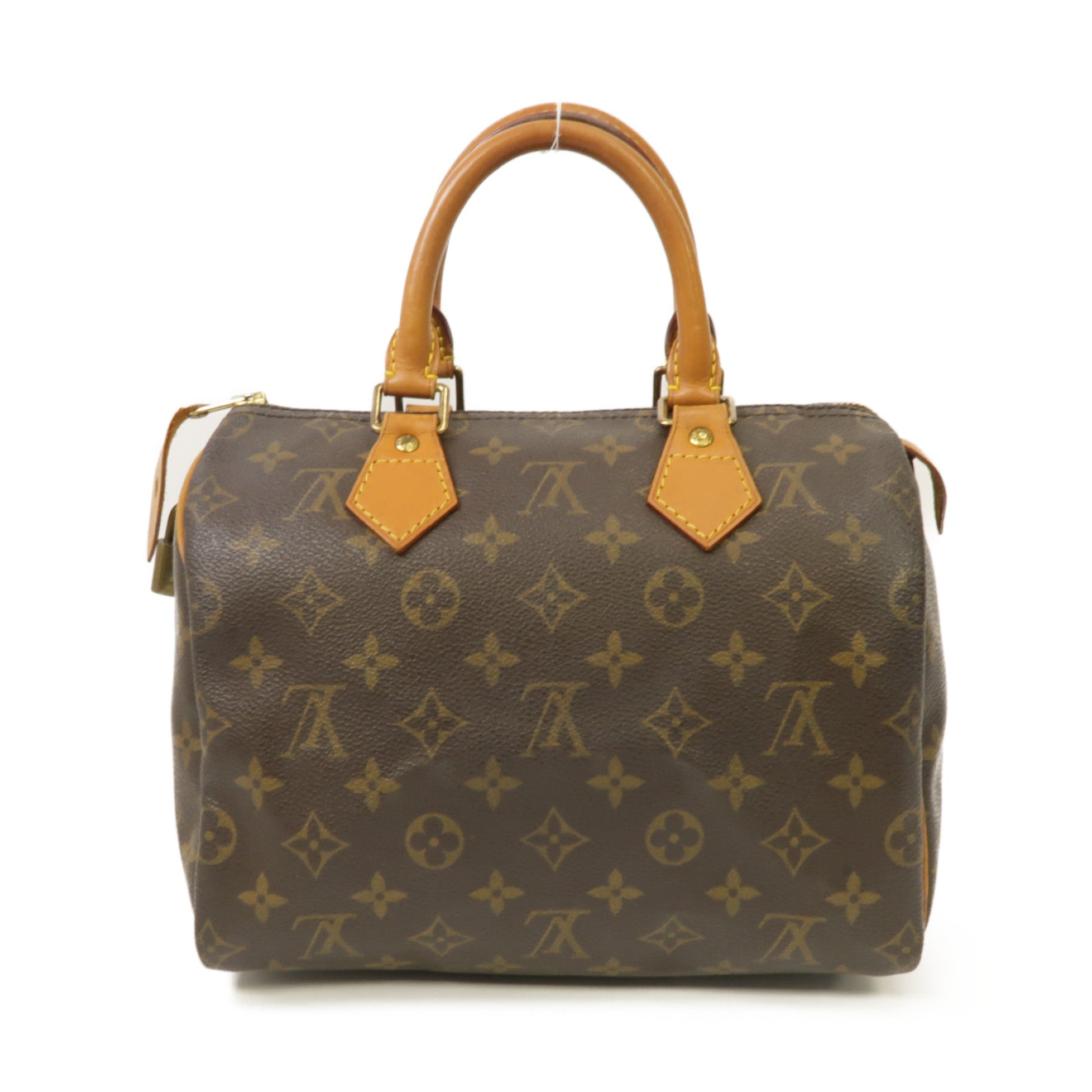 LOUIS VUITTON Monogram Speedy 25金扣手挽袋棕色